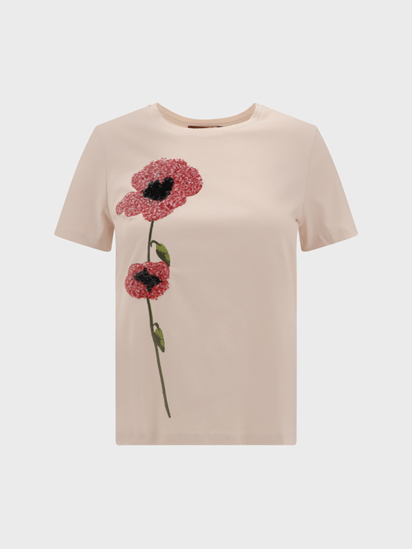 T-shirt with flowers and...