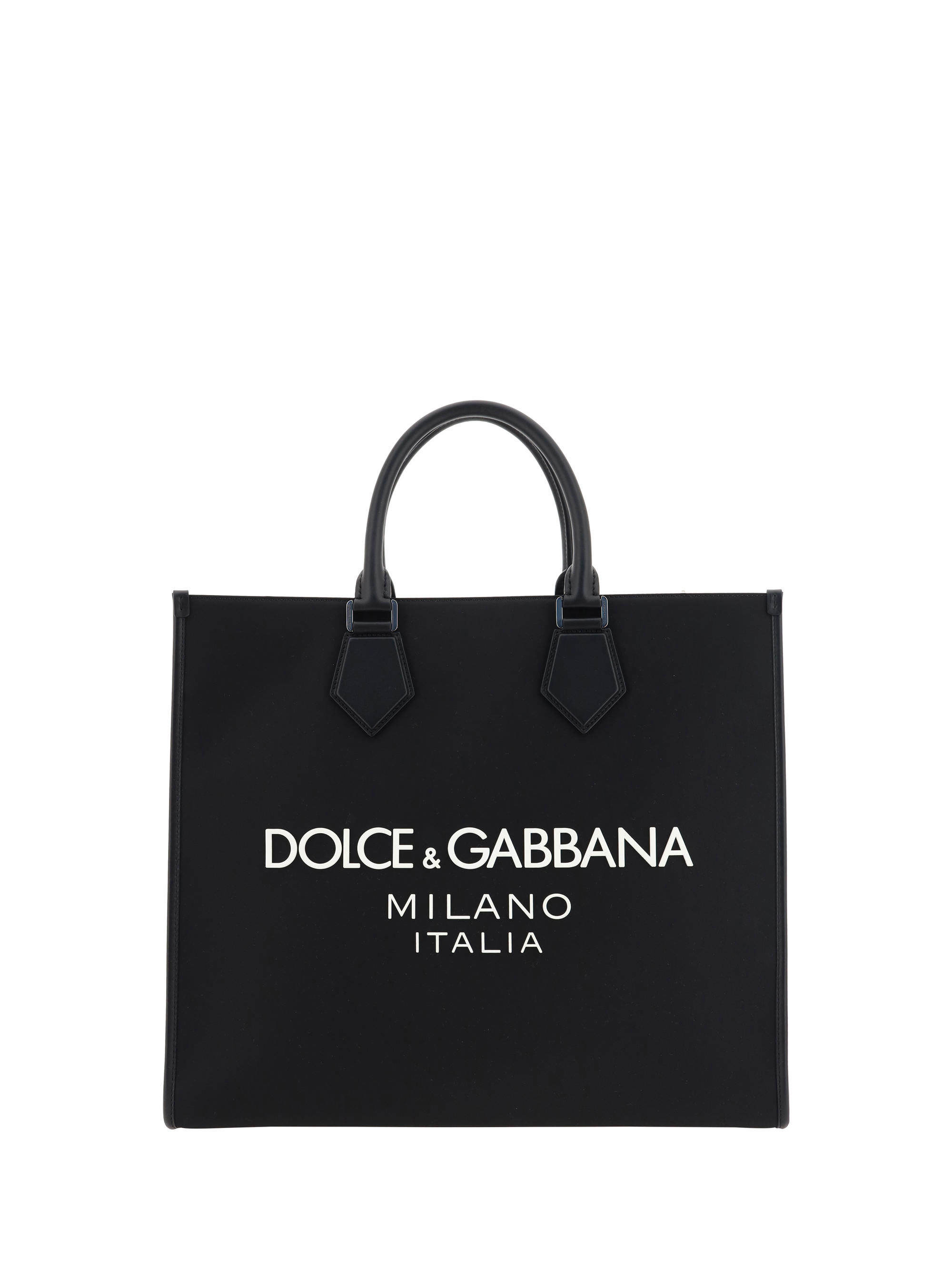 Dolce & Gabbana Logo Tote Bag In Nero/nero
