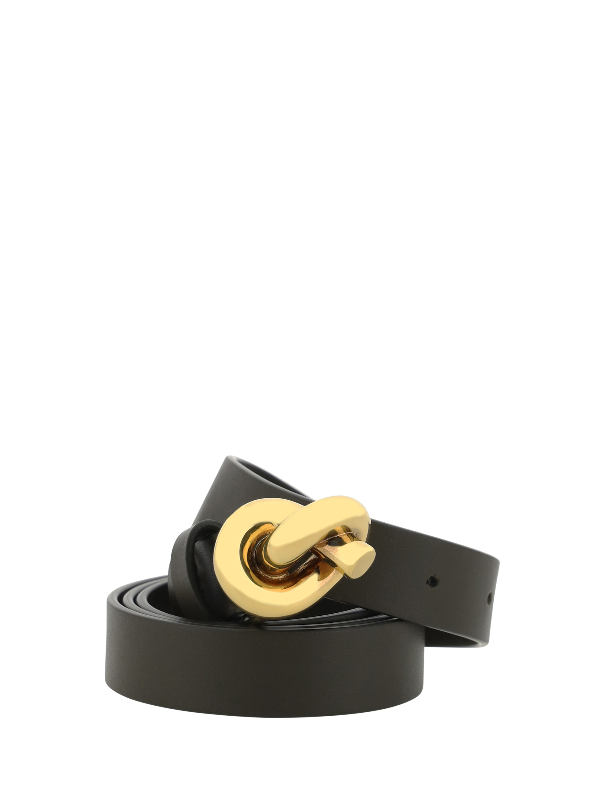 Shop Bottega Veneta Knot Belt In Kaki-m Brass