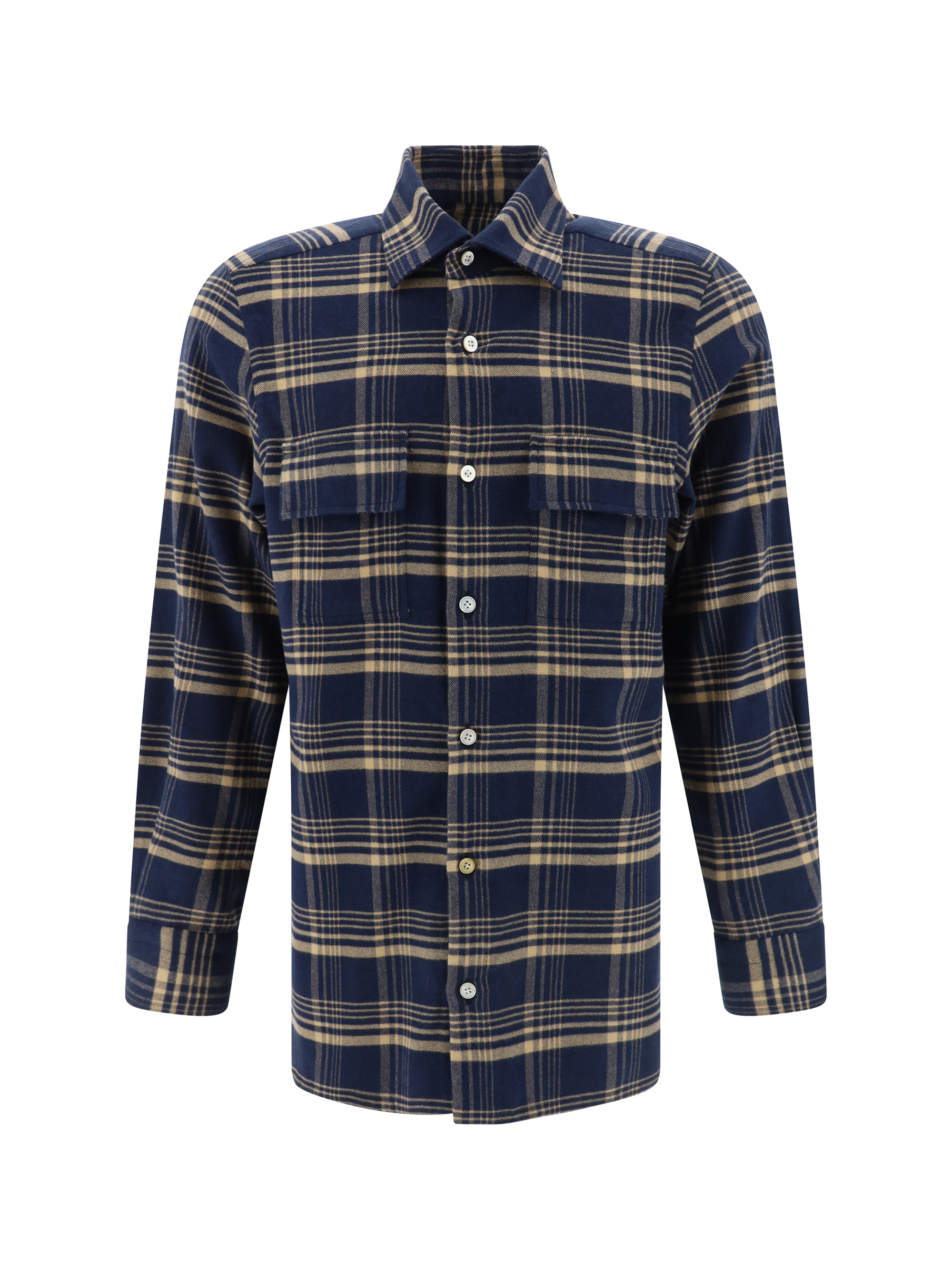 Shop Kiton Shirt In Blue