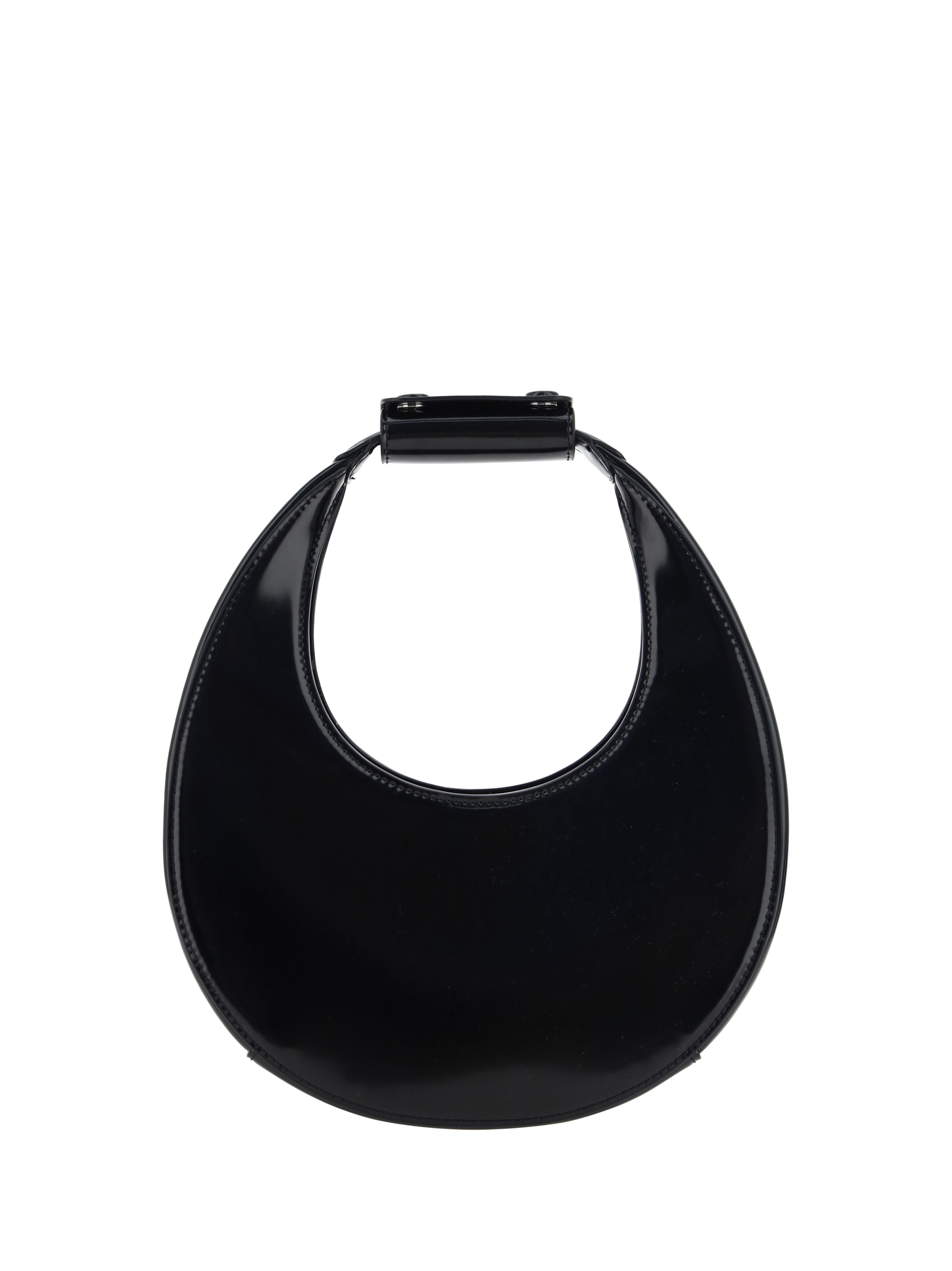 Shop Staud Mini Moon Handbag In Black