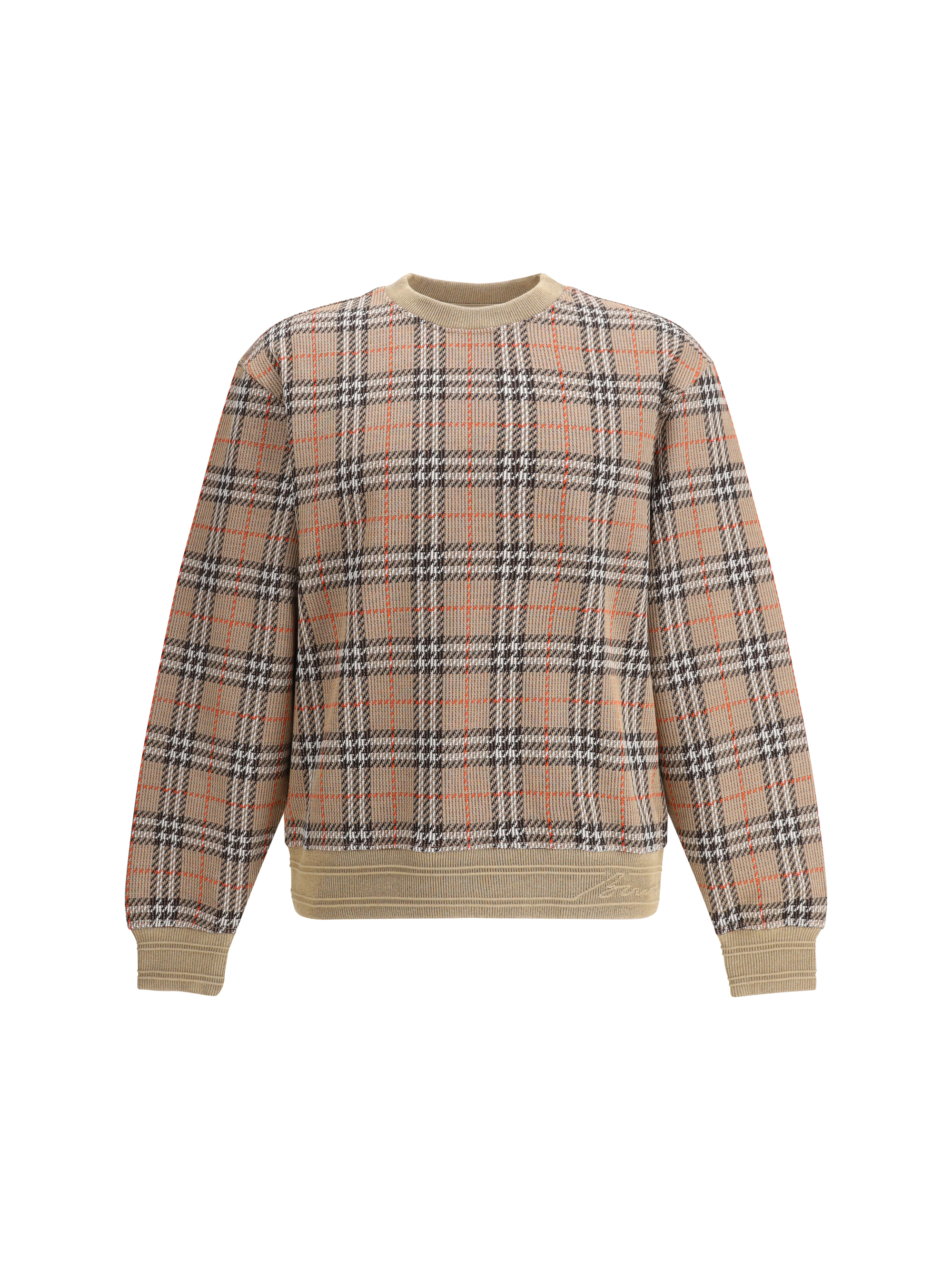 Shop Burberry Archivio Check Sweater In Nut Ip Check