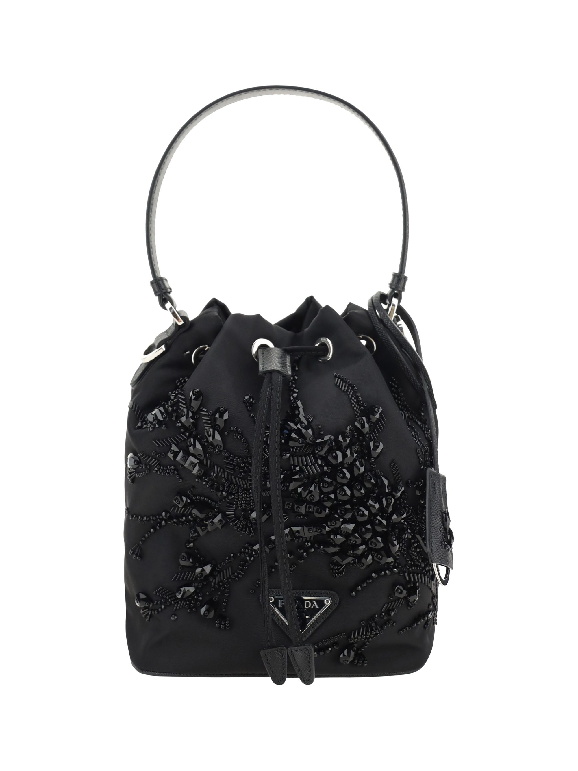 Shop Prada Bucket Bag In Nero