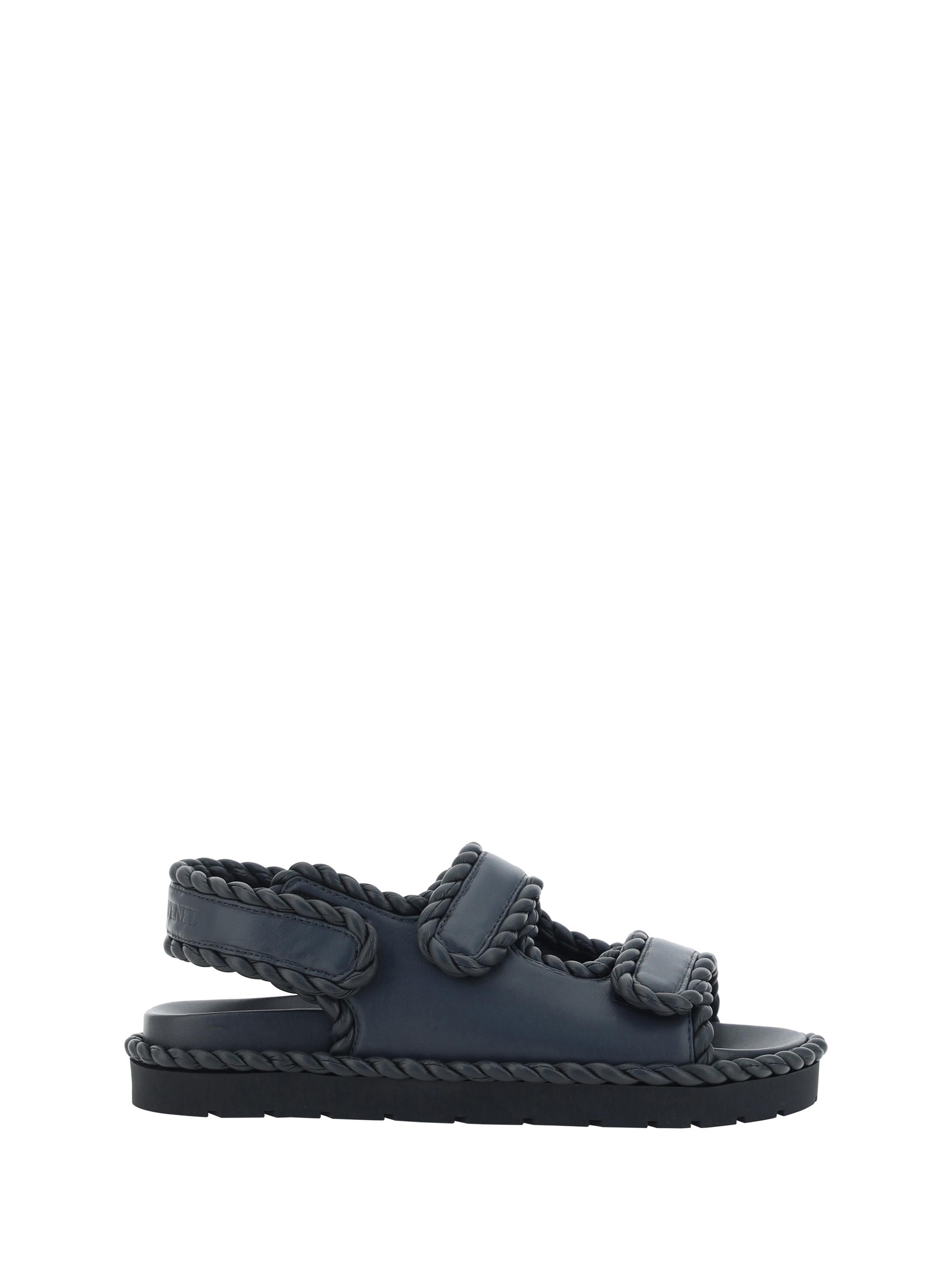 Shop Bottega Veneta Sandals In Ardoise