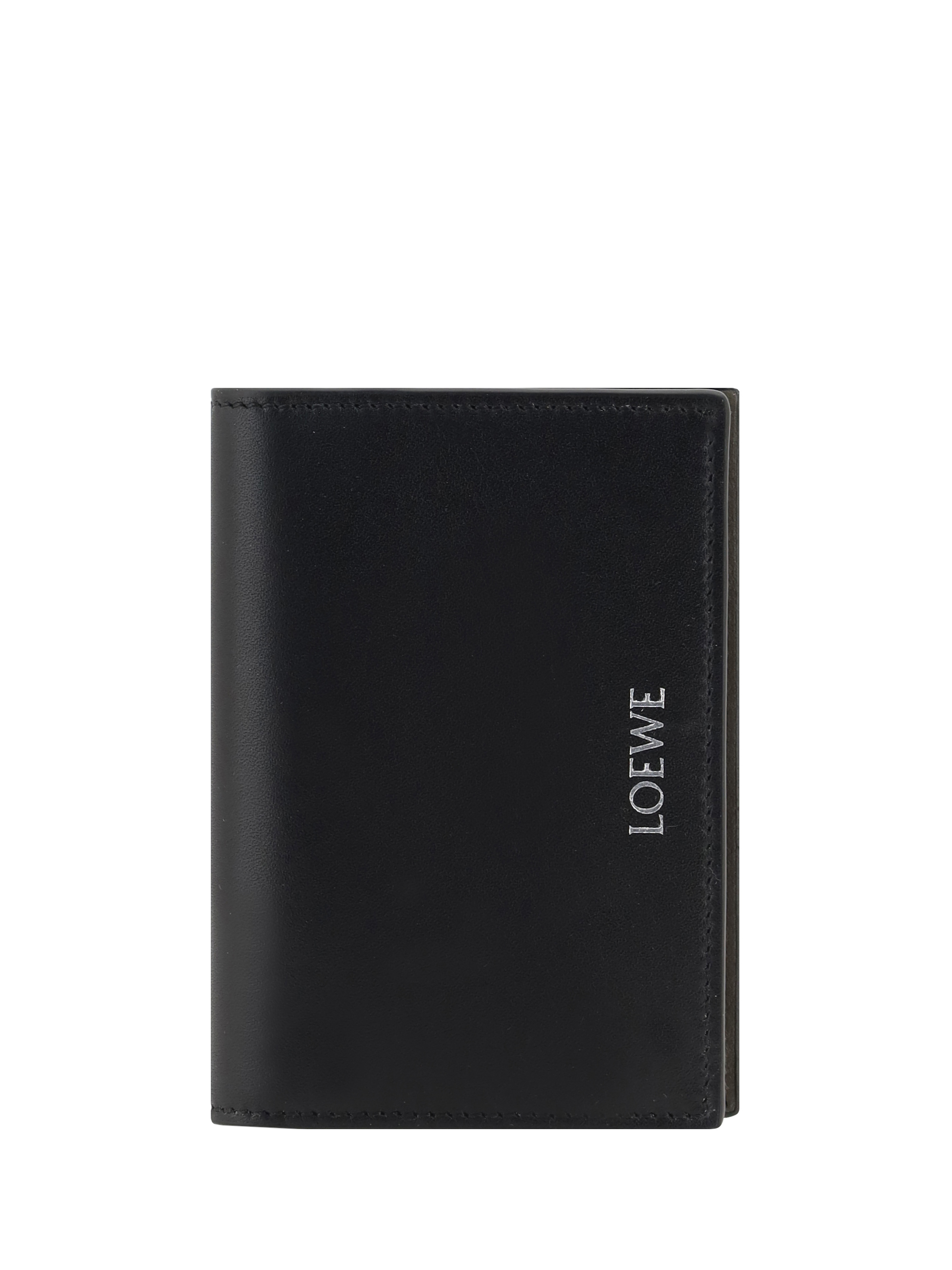 Shop Loewe Card Holder In Black/dark Khaki