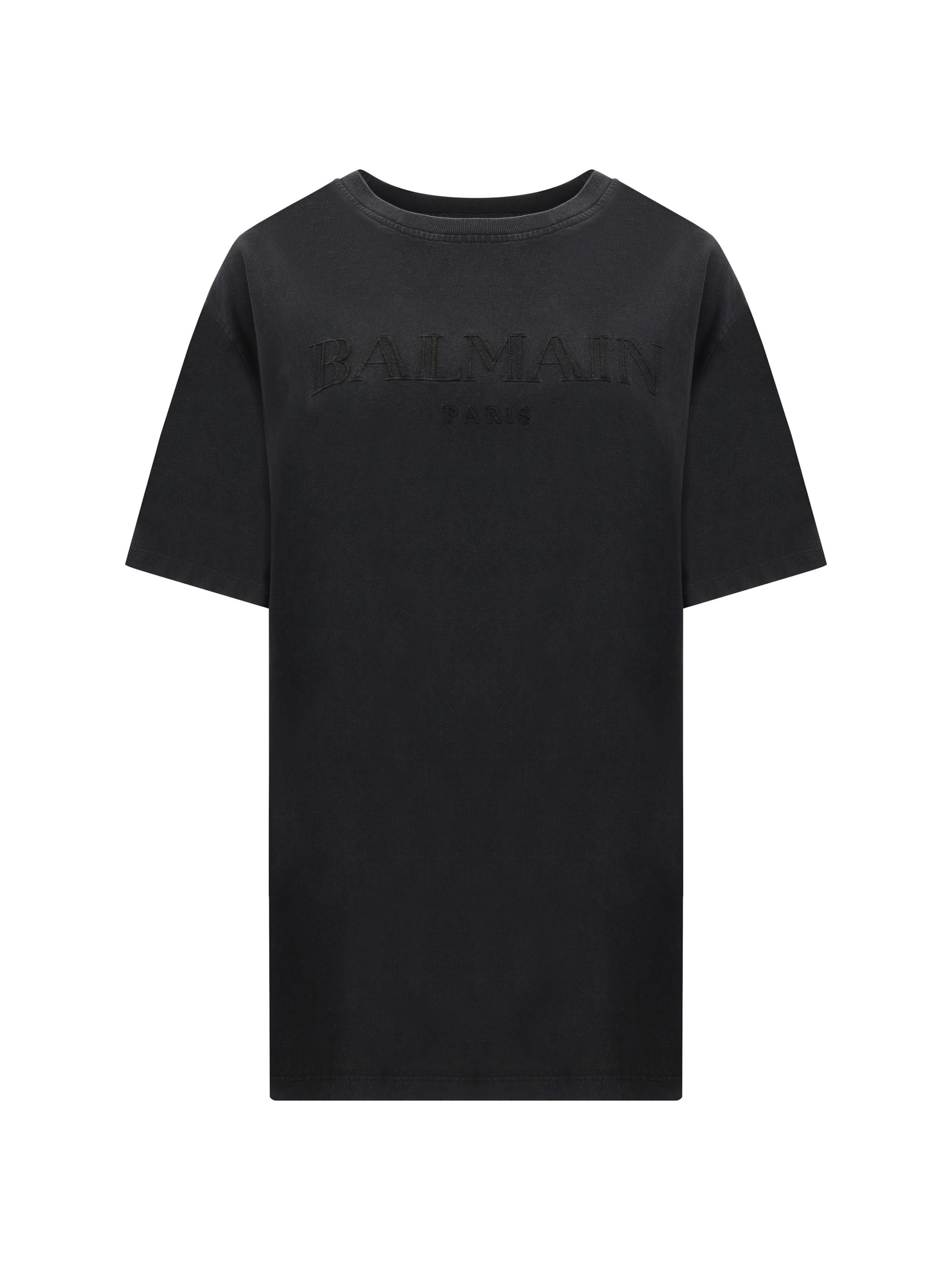 Balmain T-shirt In Ygd Gris/gris