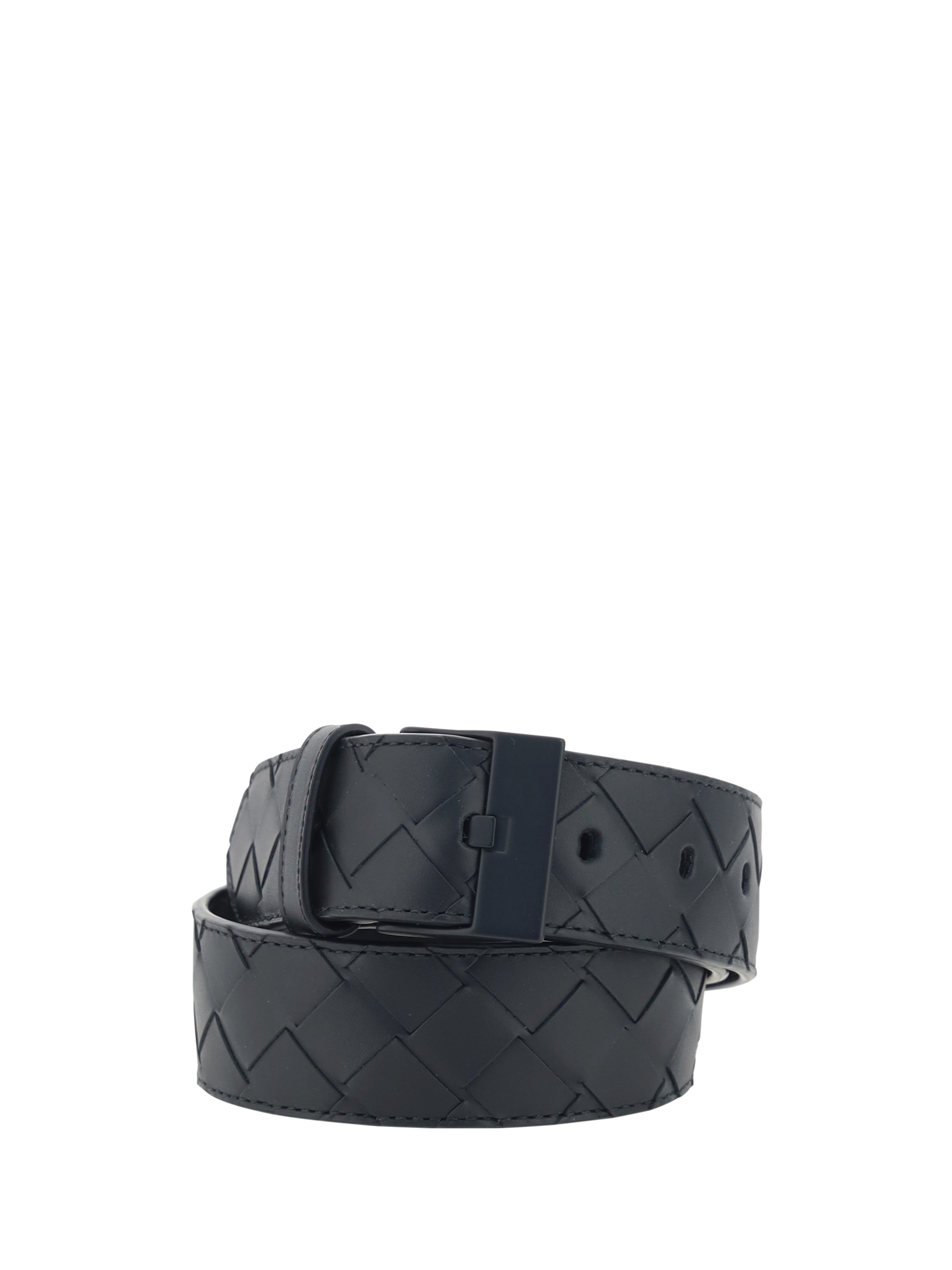 Shop Bottega Veneta Belt In Black-nero Opaco