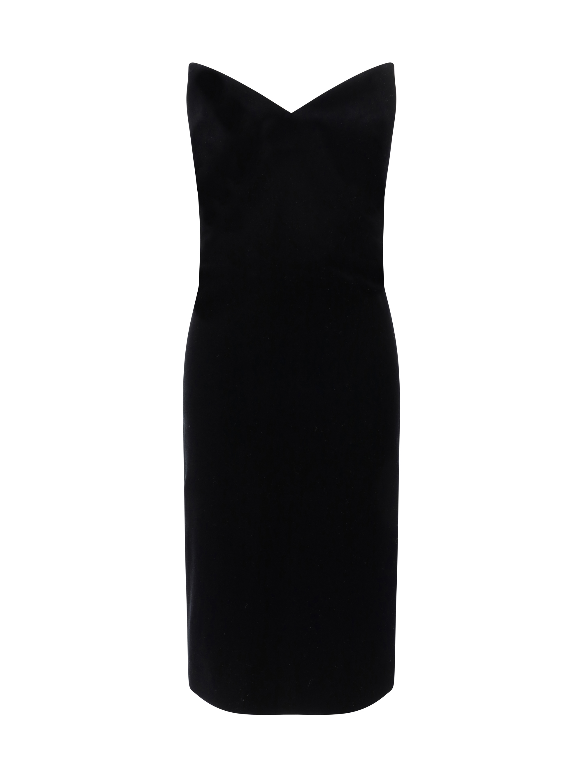 LOEWE bustier velvet strapless dress - Black