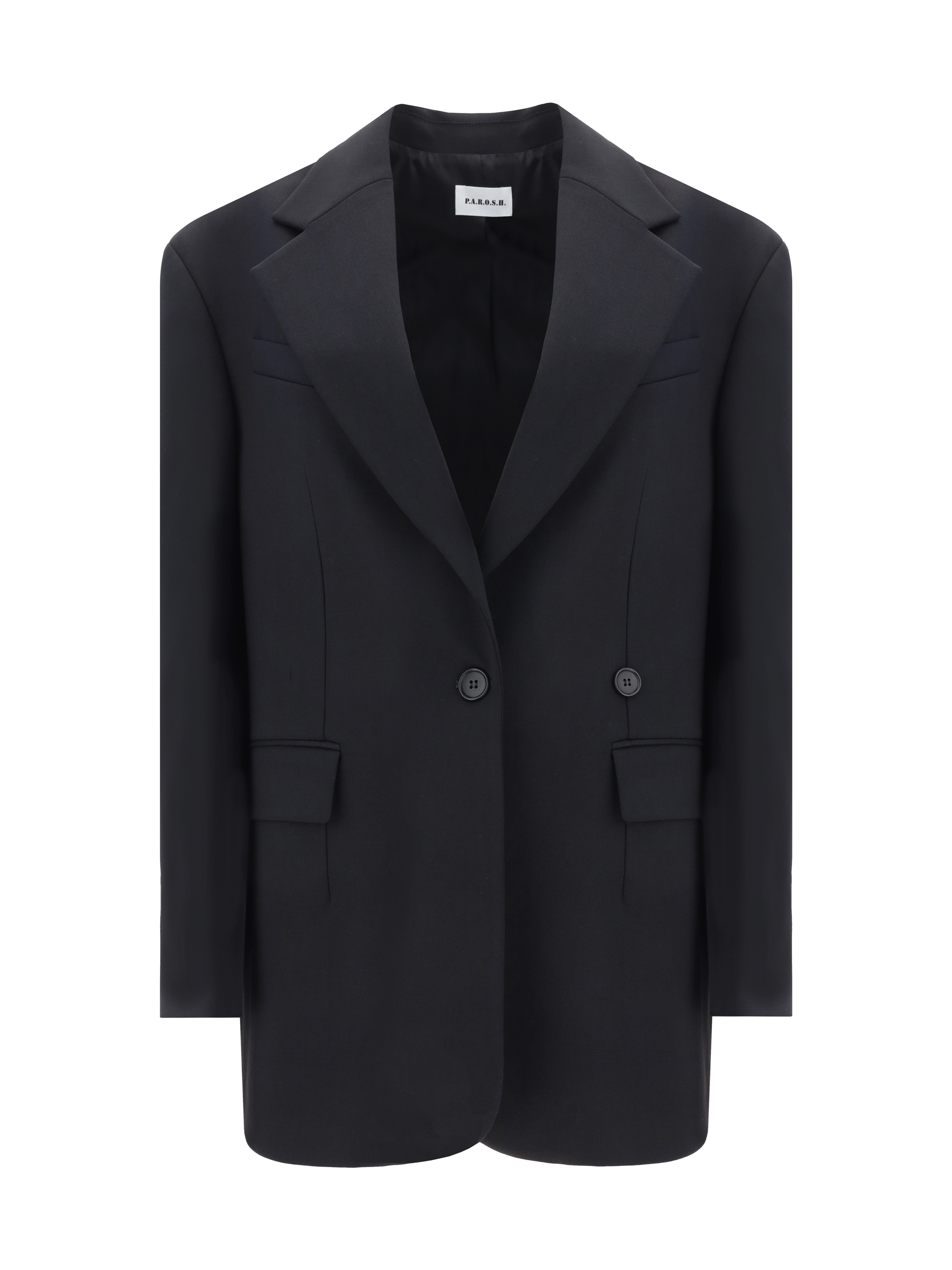 Shop P.a.r.o.s.h Liliuxy24 Blazer Jacket In Nero