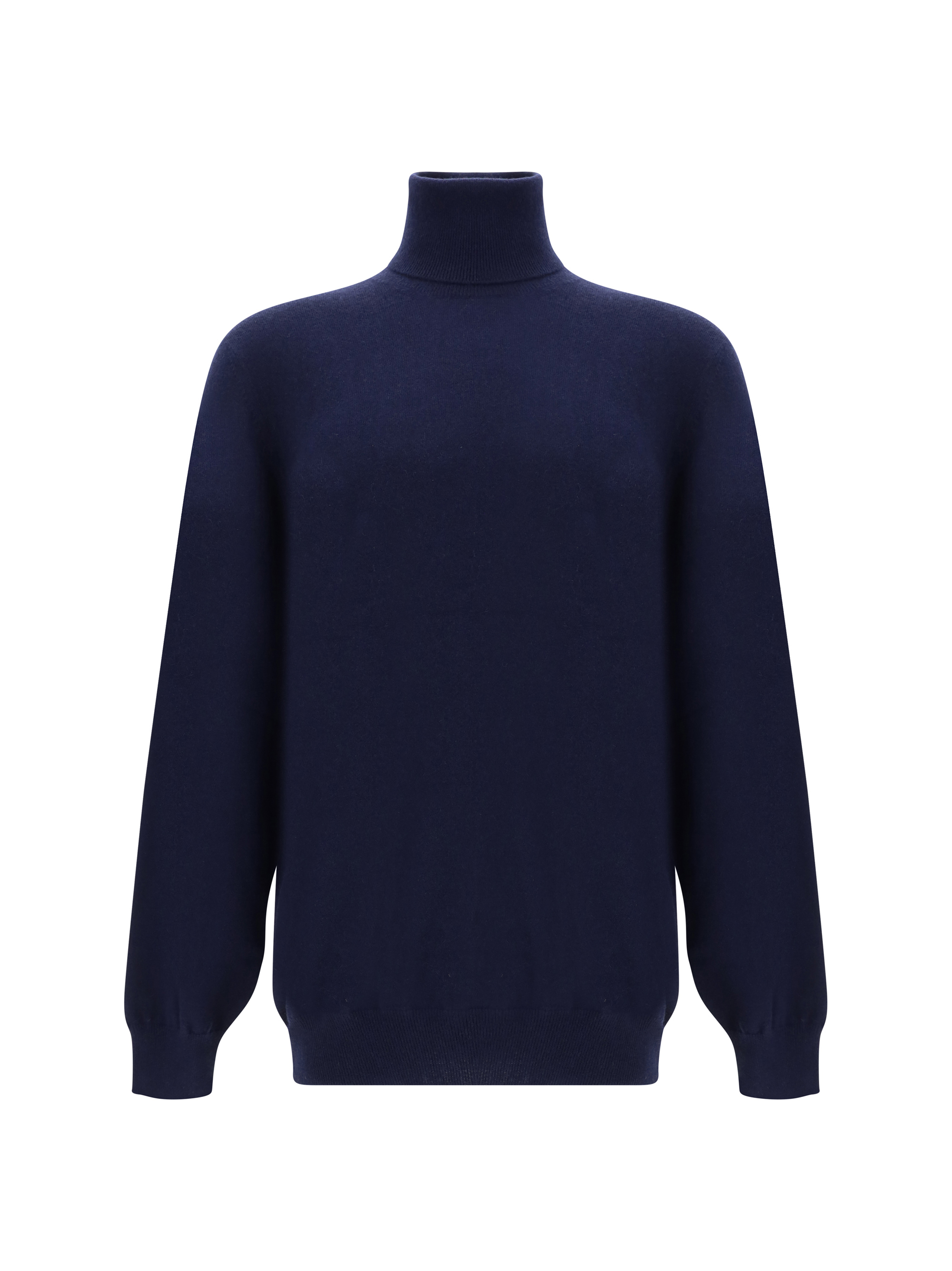 Shop Brunello Cucinelli Turtleneck Sweater In Navy+grigio Scuro