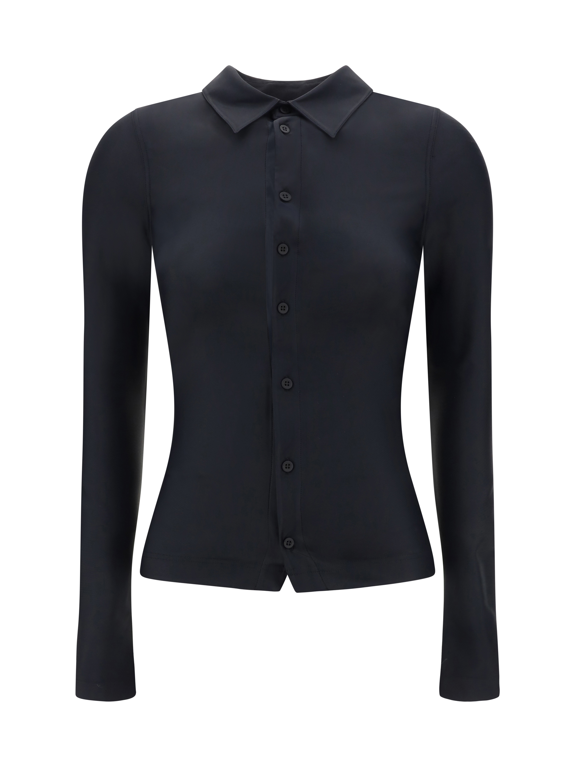 Shop Balenciaga Stretch Shirt In Black