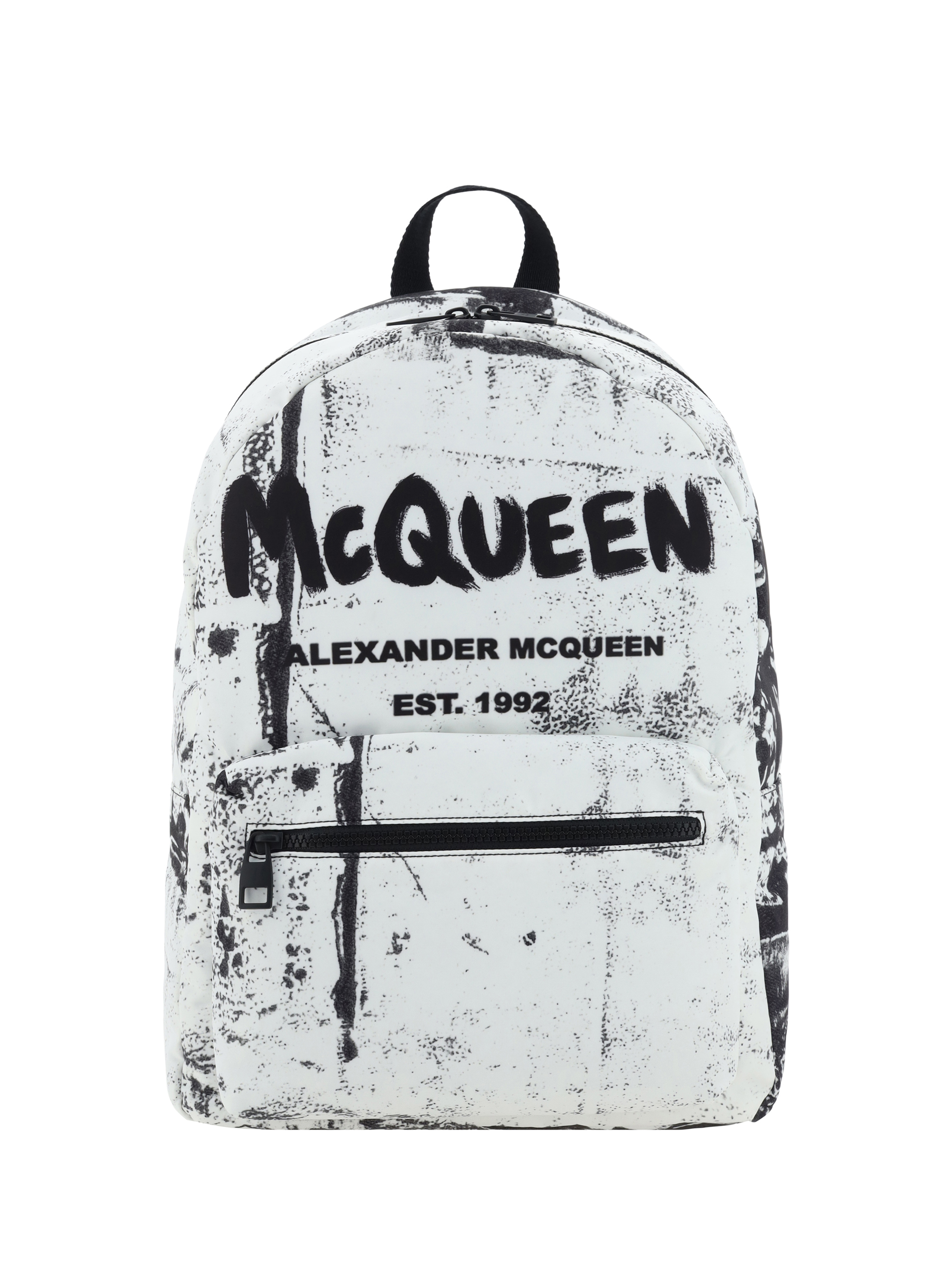 Alexander Mcqueen Metropolitan Backpack In Black/white