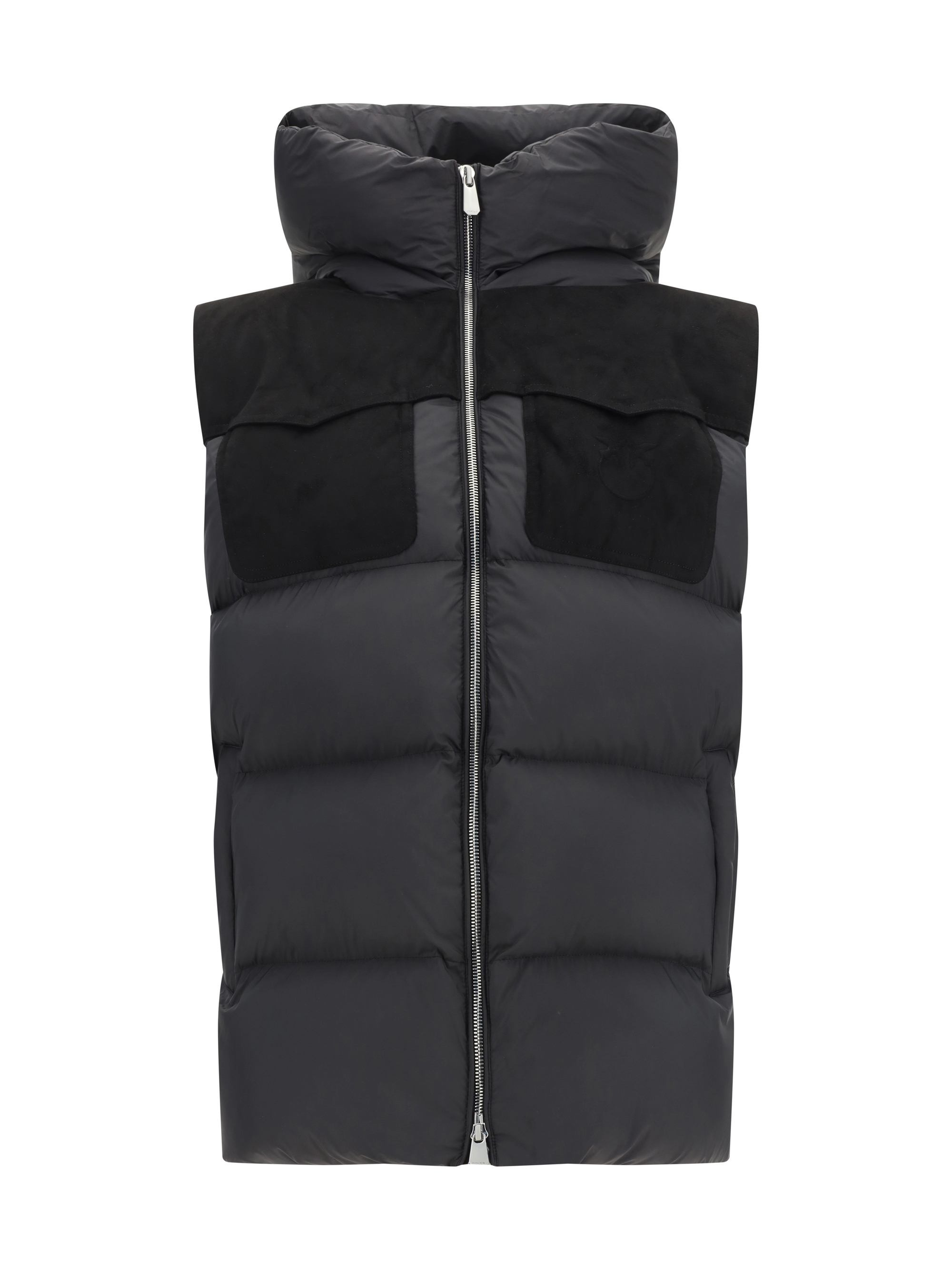 Shop Pinko Down Vest In Nero Limousine