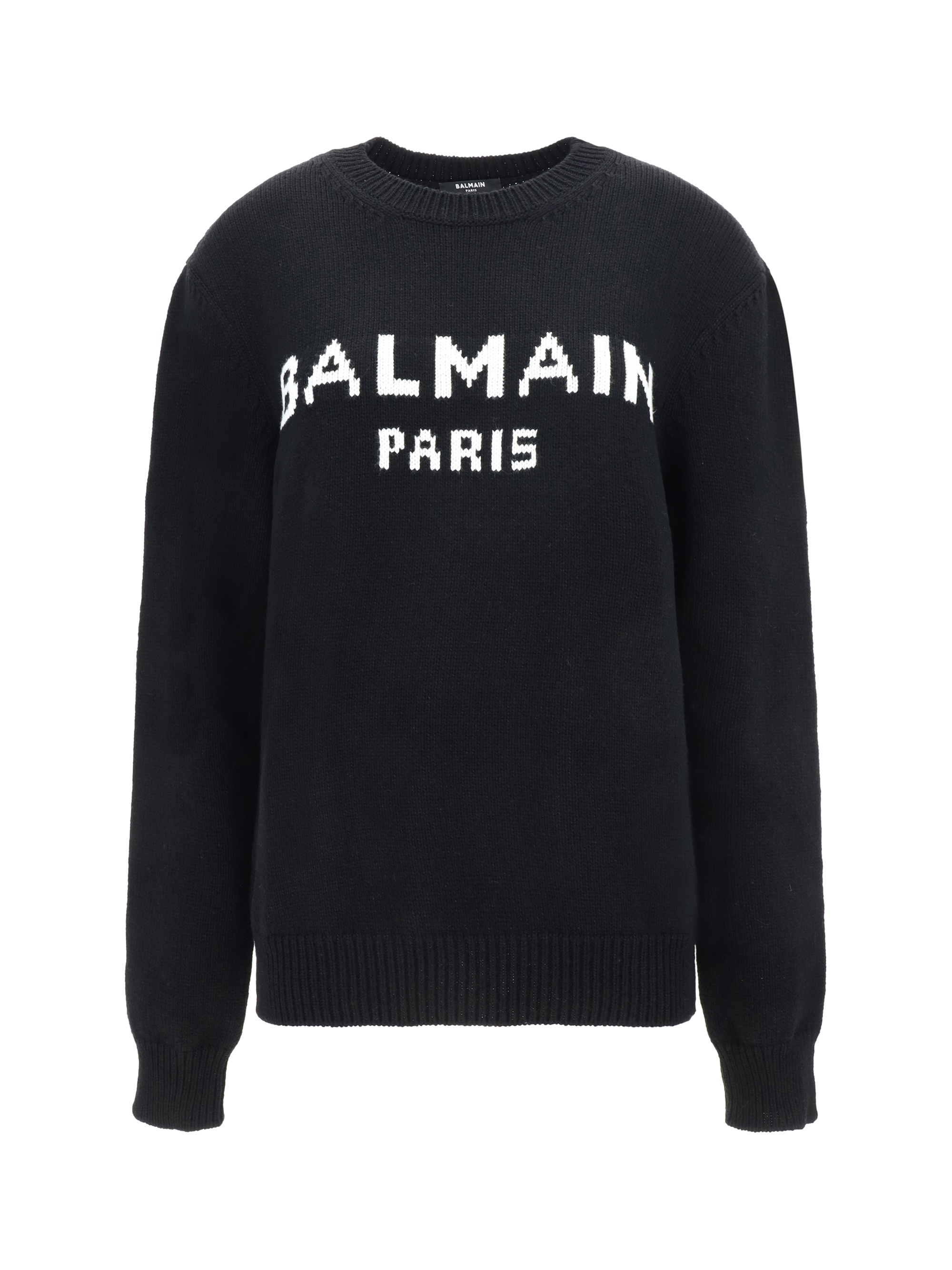 Shop Balmain Sweater In Eab Noir/blanc