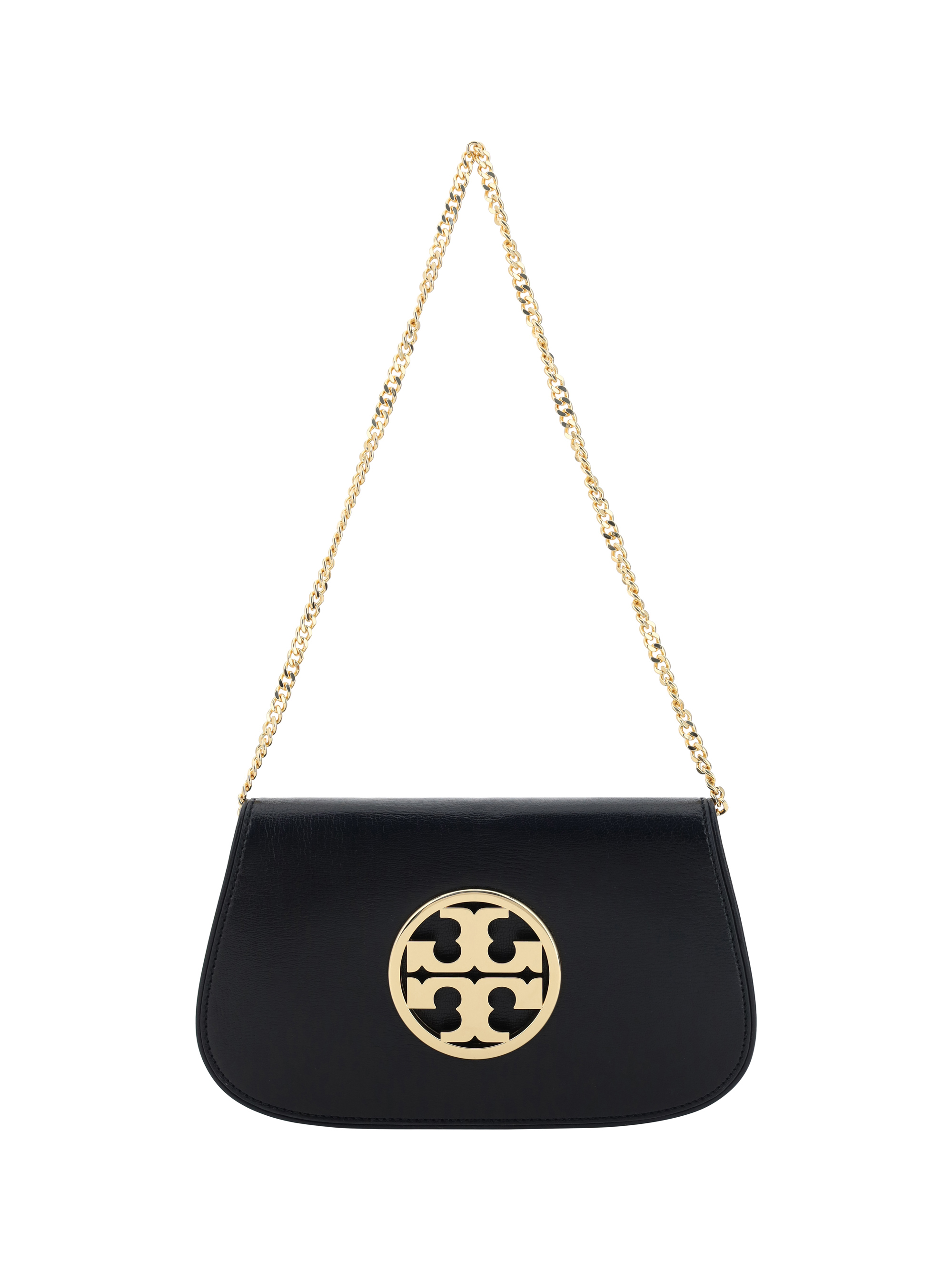 Reva Small Leather Shoulder Bag in Black - Tory Burch