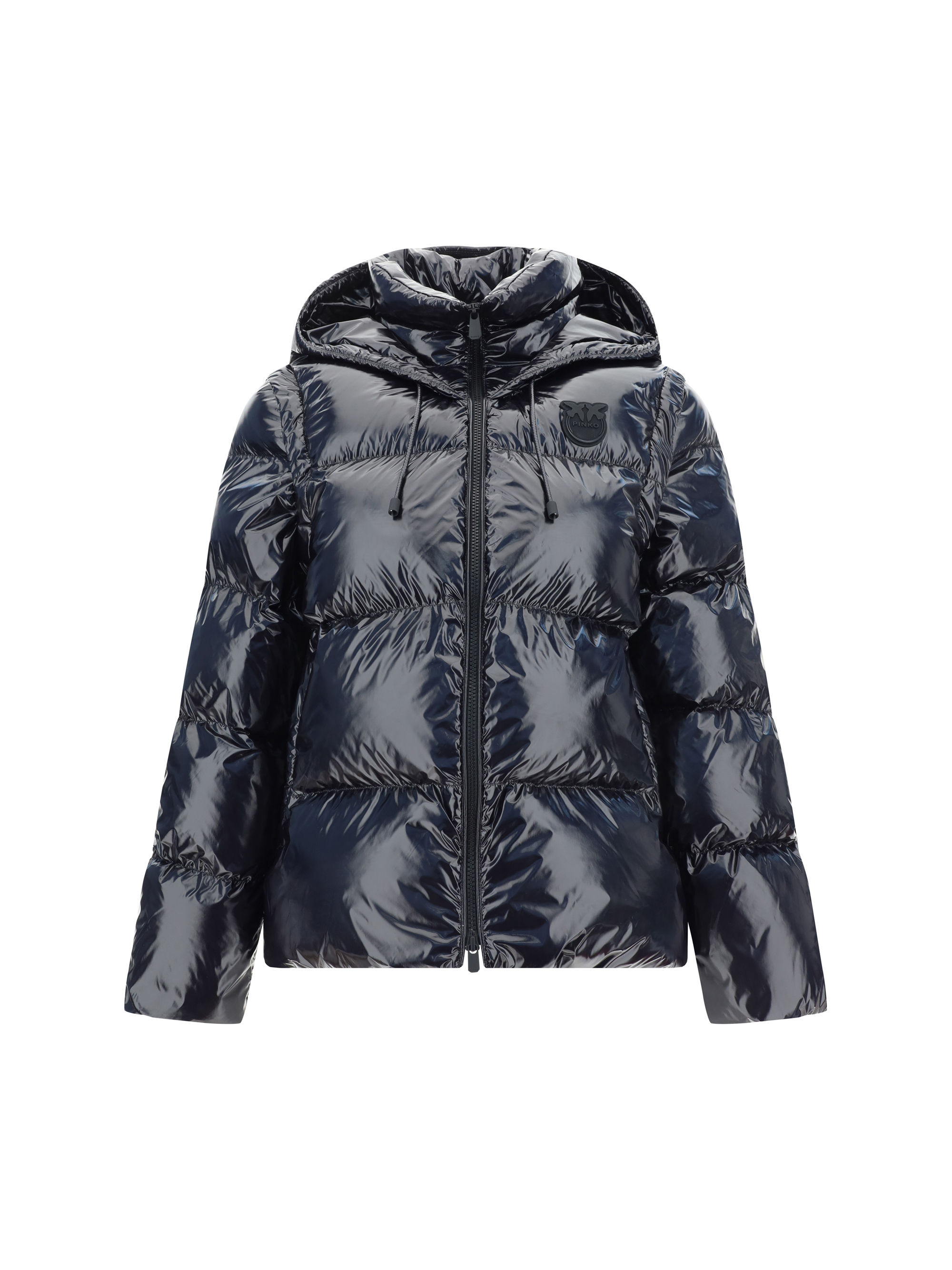 Shop Pinko Down Jacket In Nero Limousine