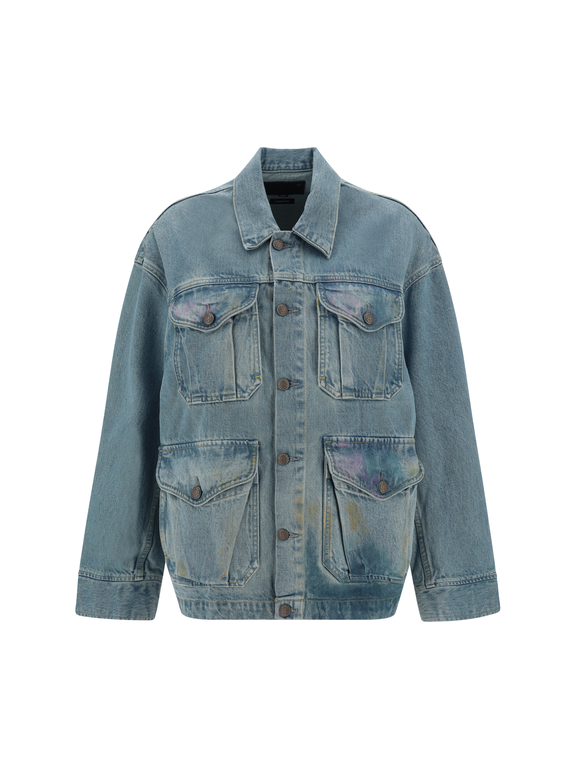 R13 Oversize Denim Trucker Jacket In Warren Blue