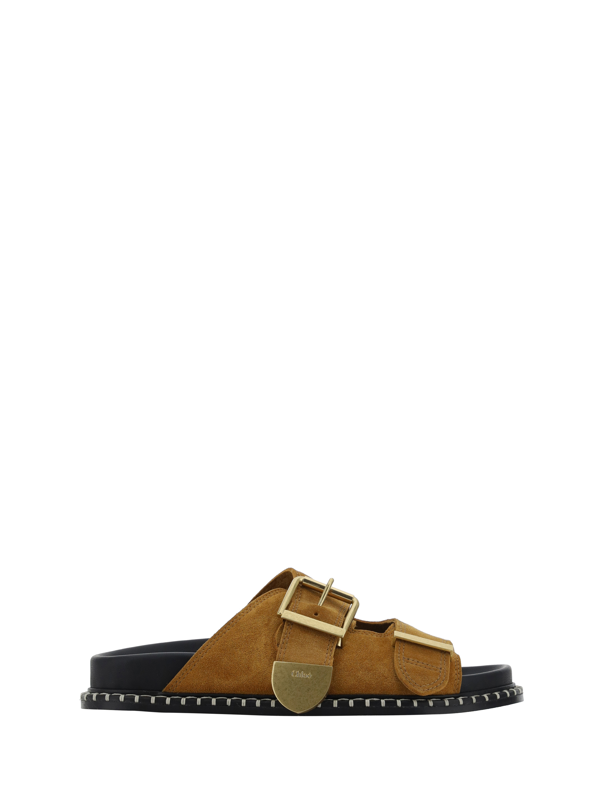 Chloé Rebecca Suede Sandals In Brown