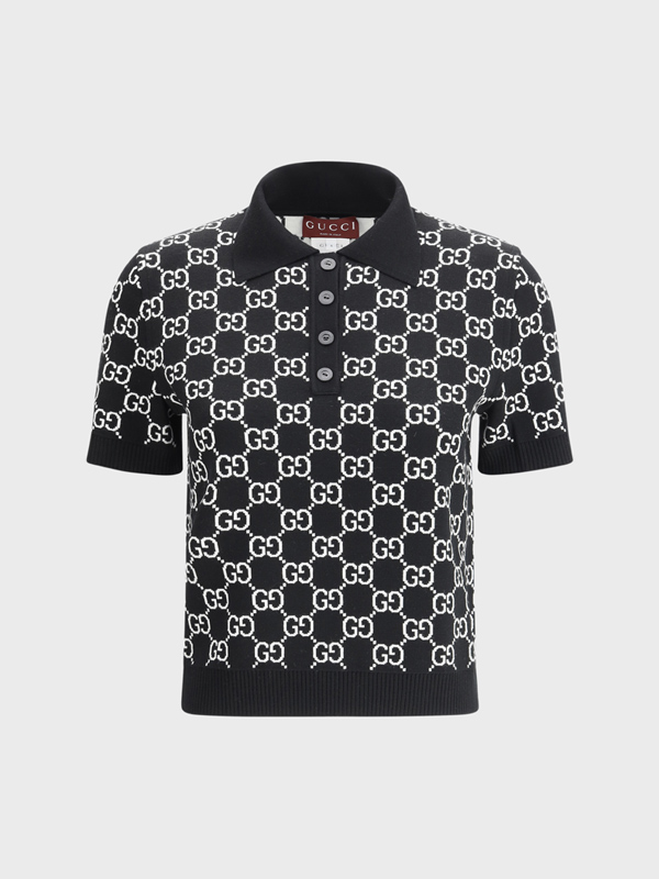 GG wool jacquard Polo Top 