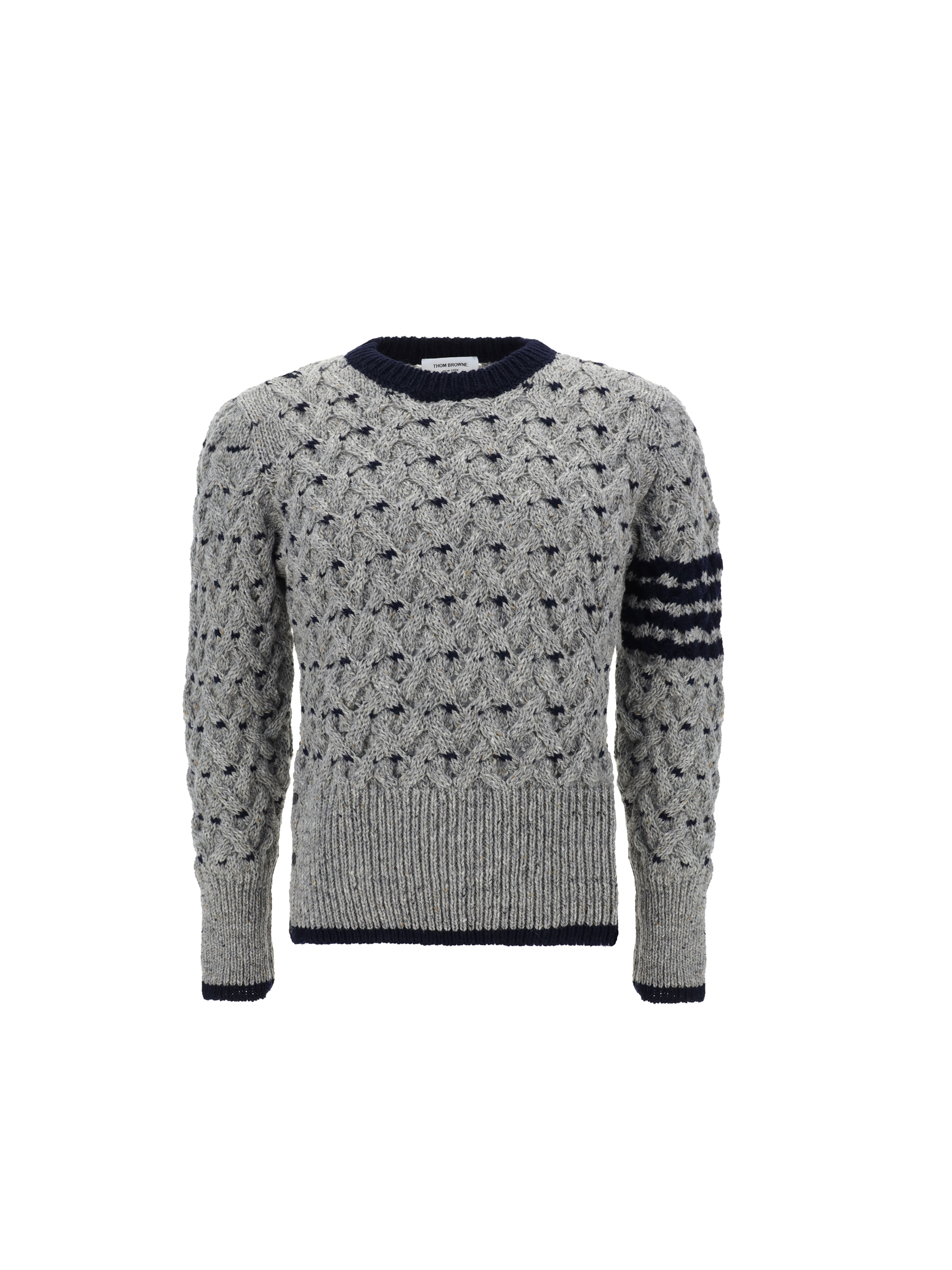 Shop Thom Browne Sweater In Lt Grey