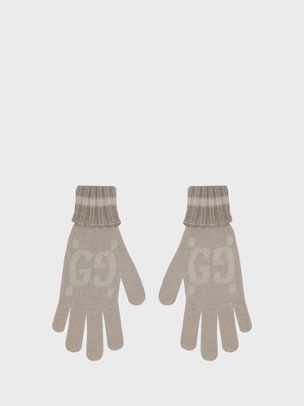 Lame cashmere Gloves