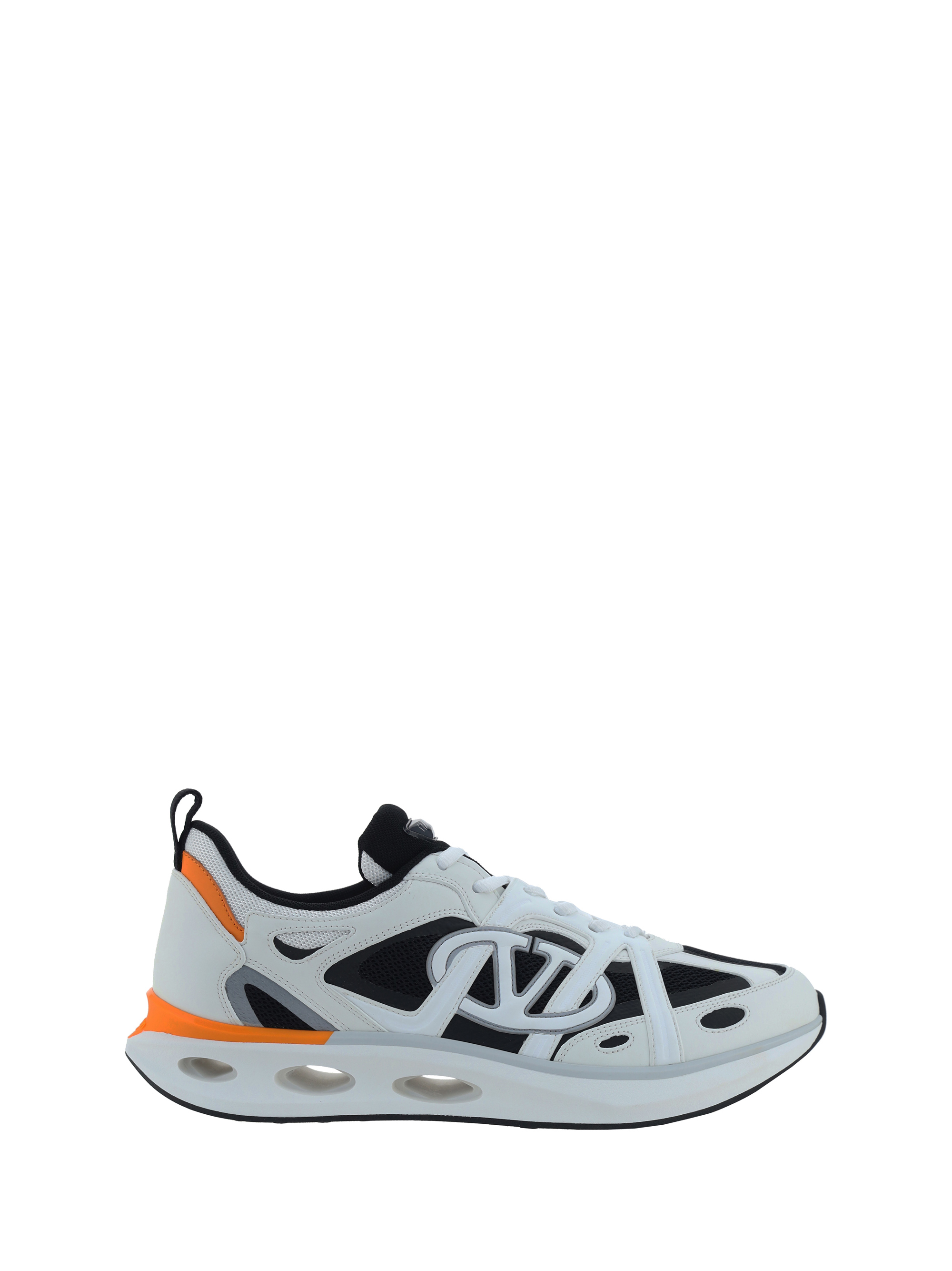 Shop Valentino Vlogo Easyjog Sneakers In Bianco-sp.orange/bia-ne/bia-p.gr/bia-l.g