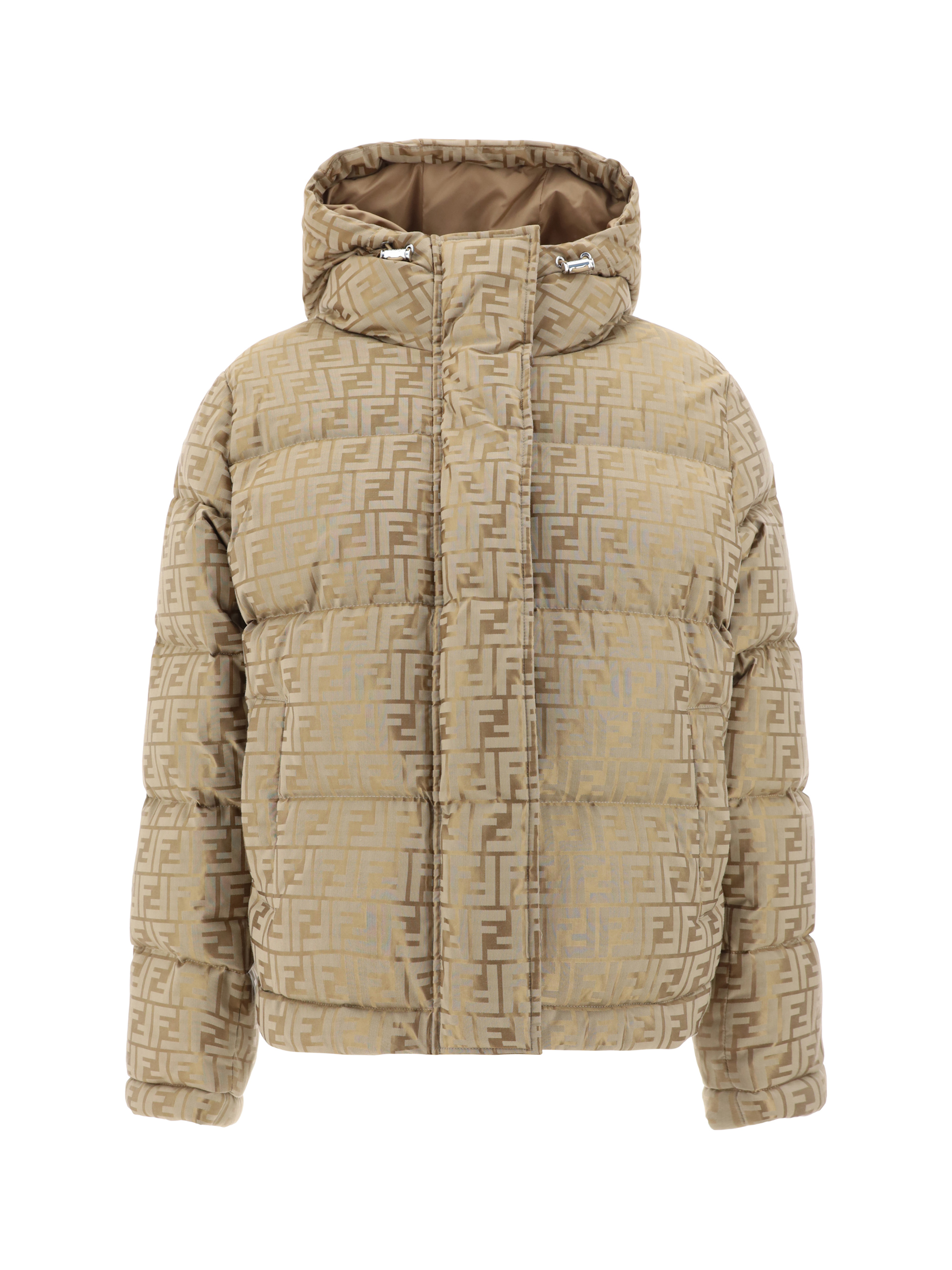 Shop Fendi Down Jacket In Portabella