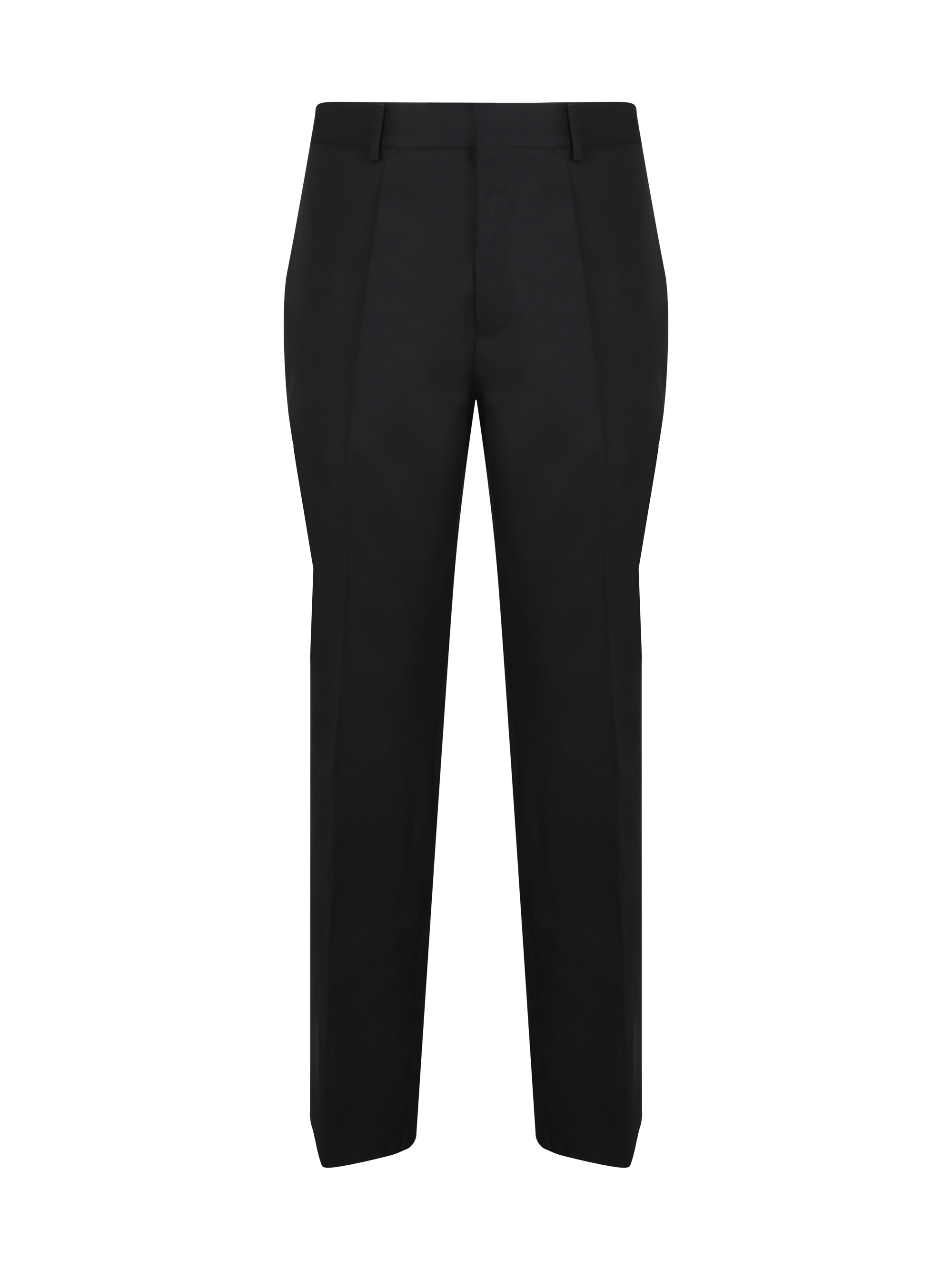 Off-white Contemporary Virgin Wool Trousers For Men In Black Blac