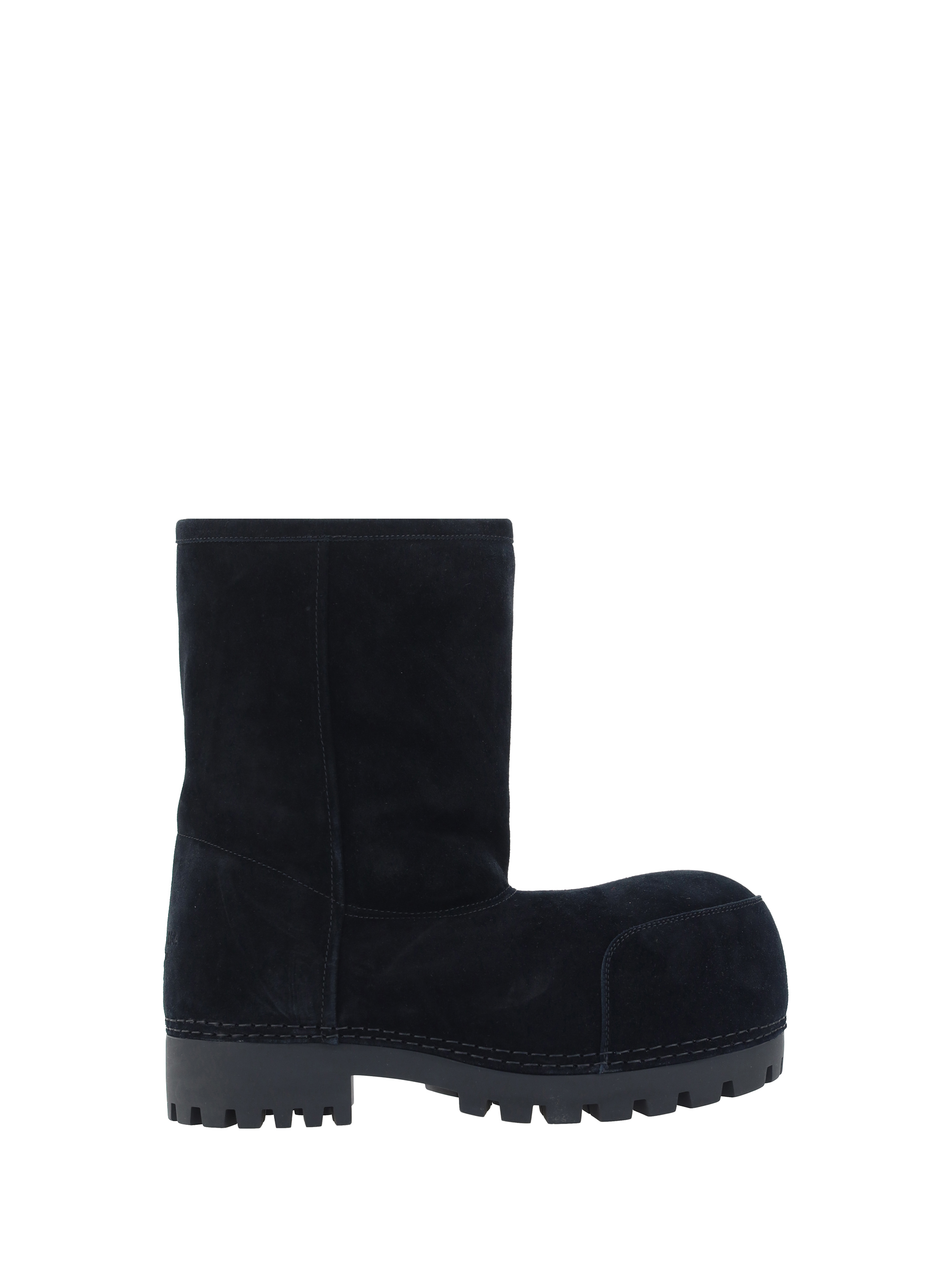 Shop Balenciaga Alaska Fur Low Boot In Black