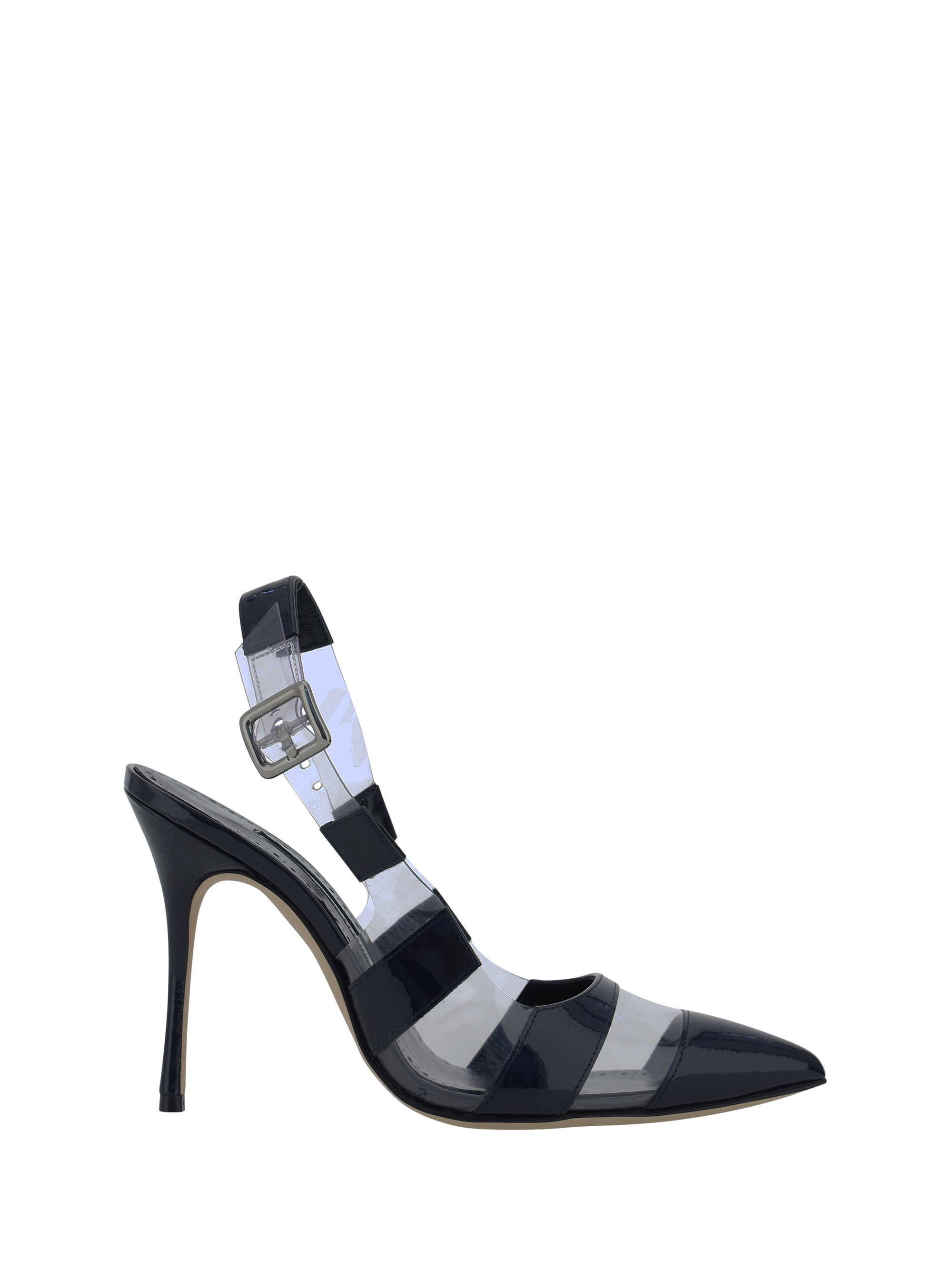 Shop Manolo Blahnik Uxra Fabio Pumps In Navy