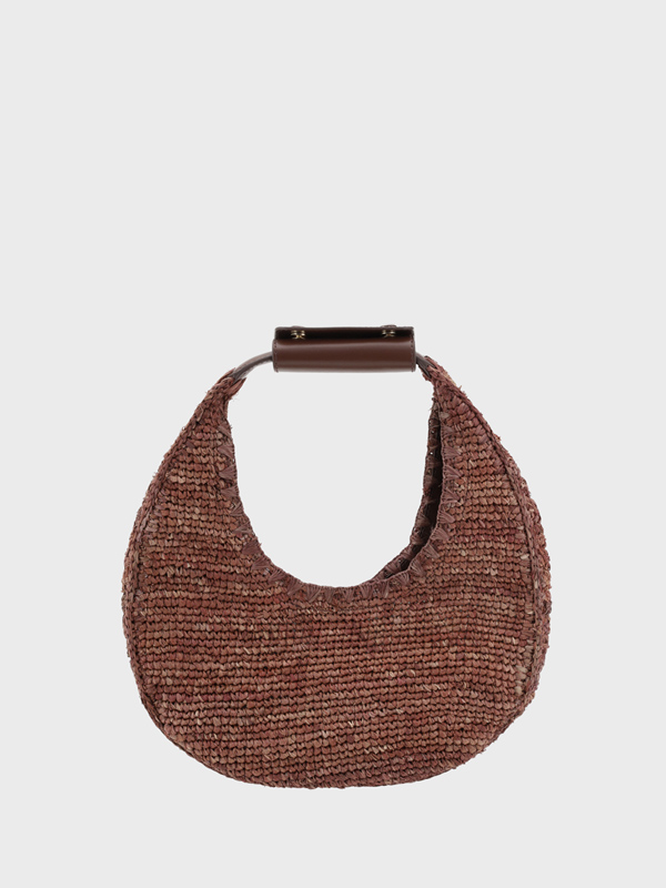 Borsa hobo in rafia