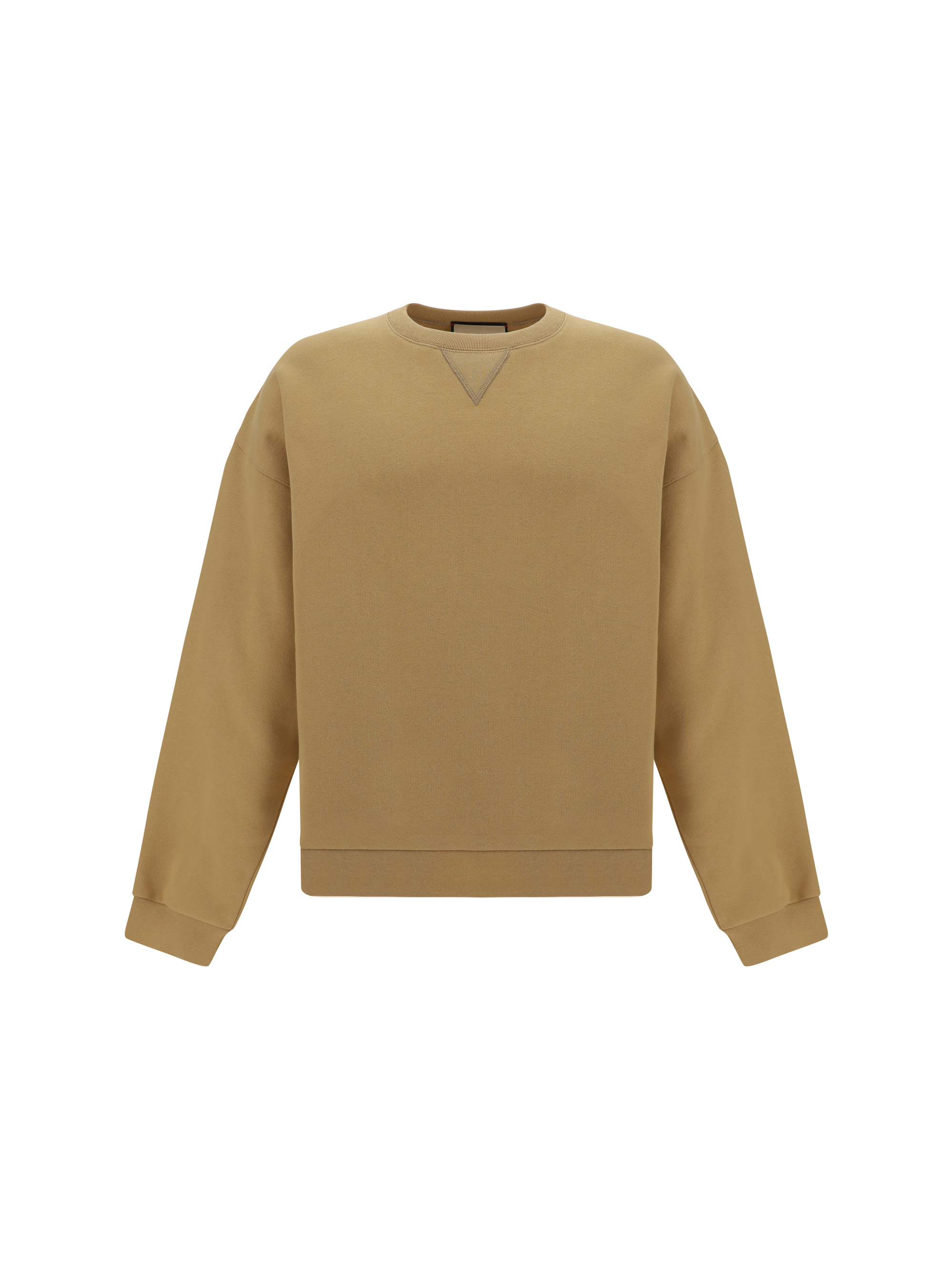 Shop Gucci Sweatshirt In Camel/mix