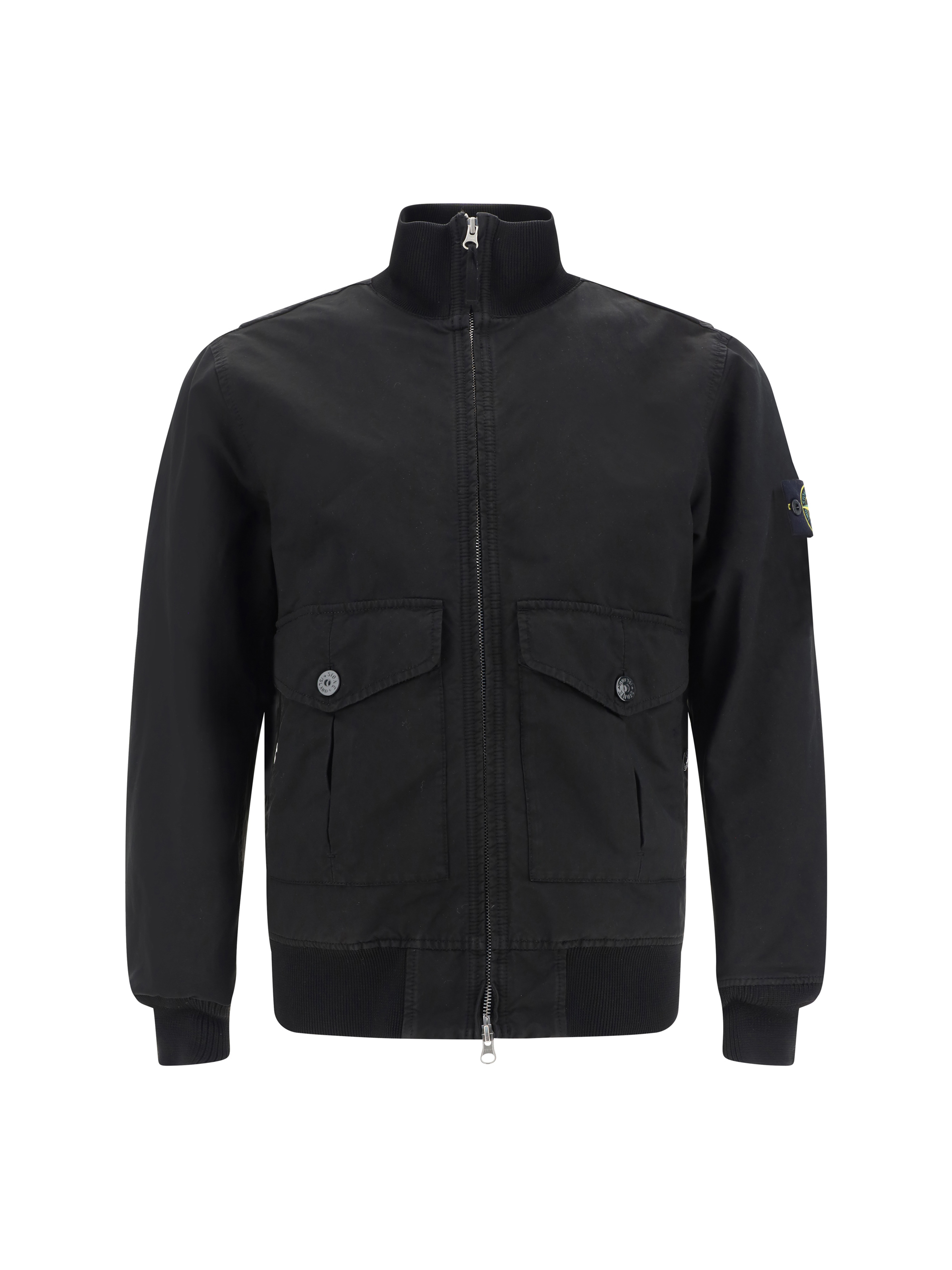 Stone Island Jacket In Black