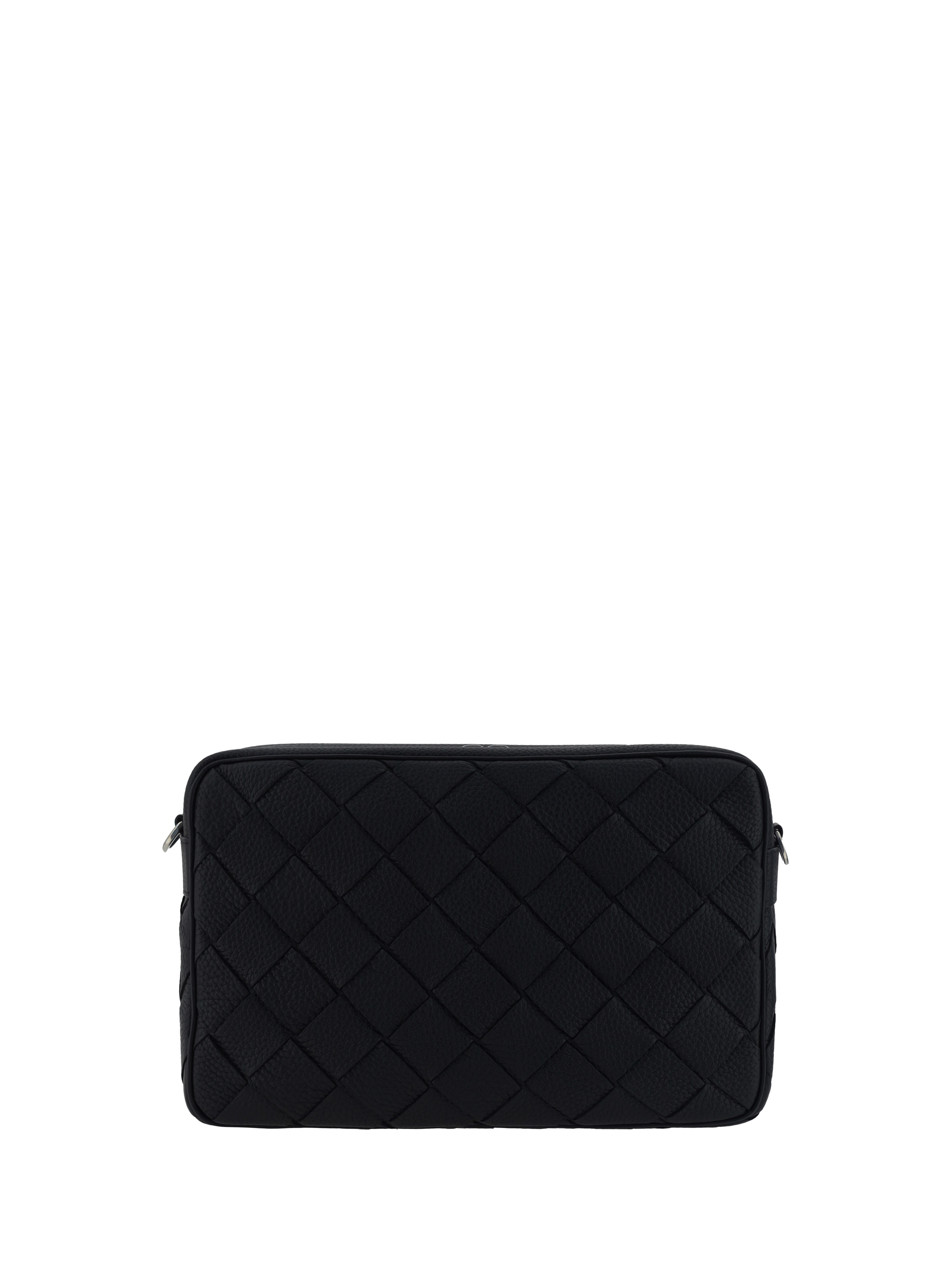 Shop Bottega Veneta Shoulder Bag In Black-silver