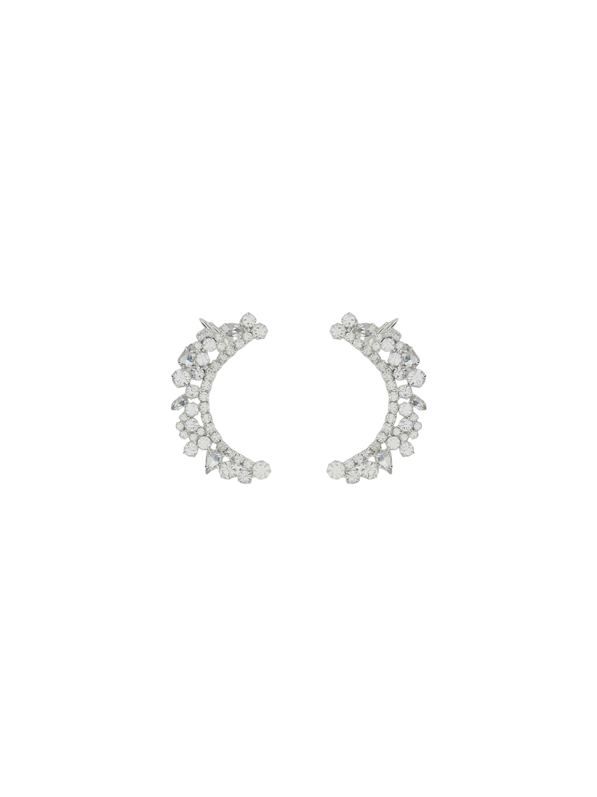 Shop Magda Butrym Crystal Earrings In Silver