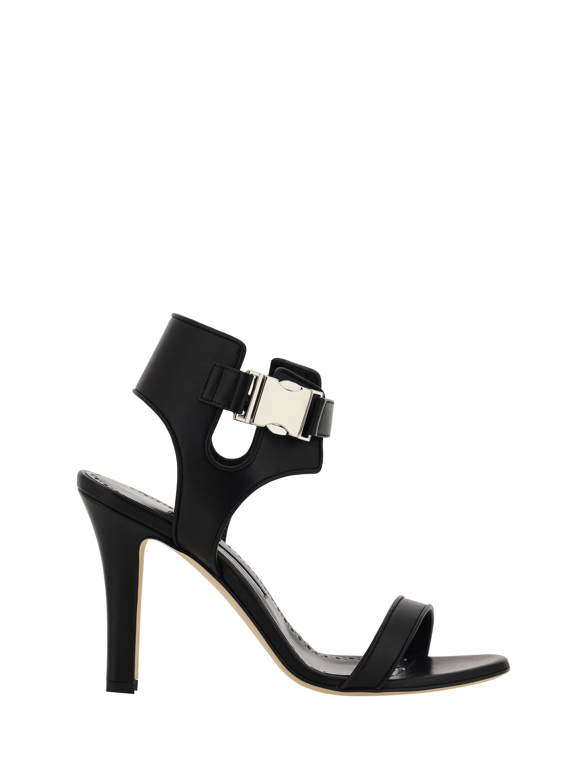 Manolo Blahnik Pollux Heeled Sandals In Blck