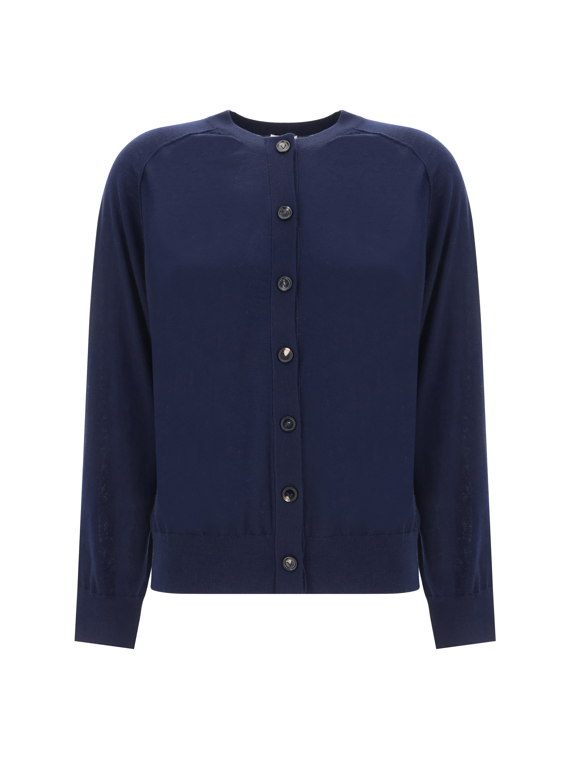 Shop Bottega Veneta Cardigan In Navy