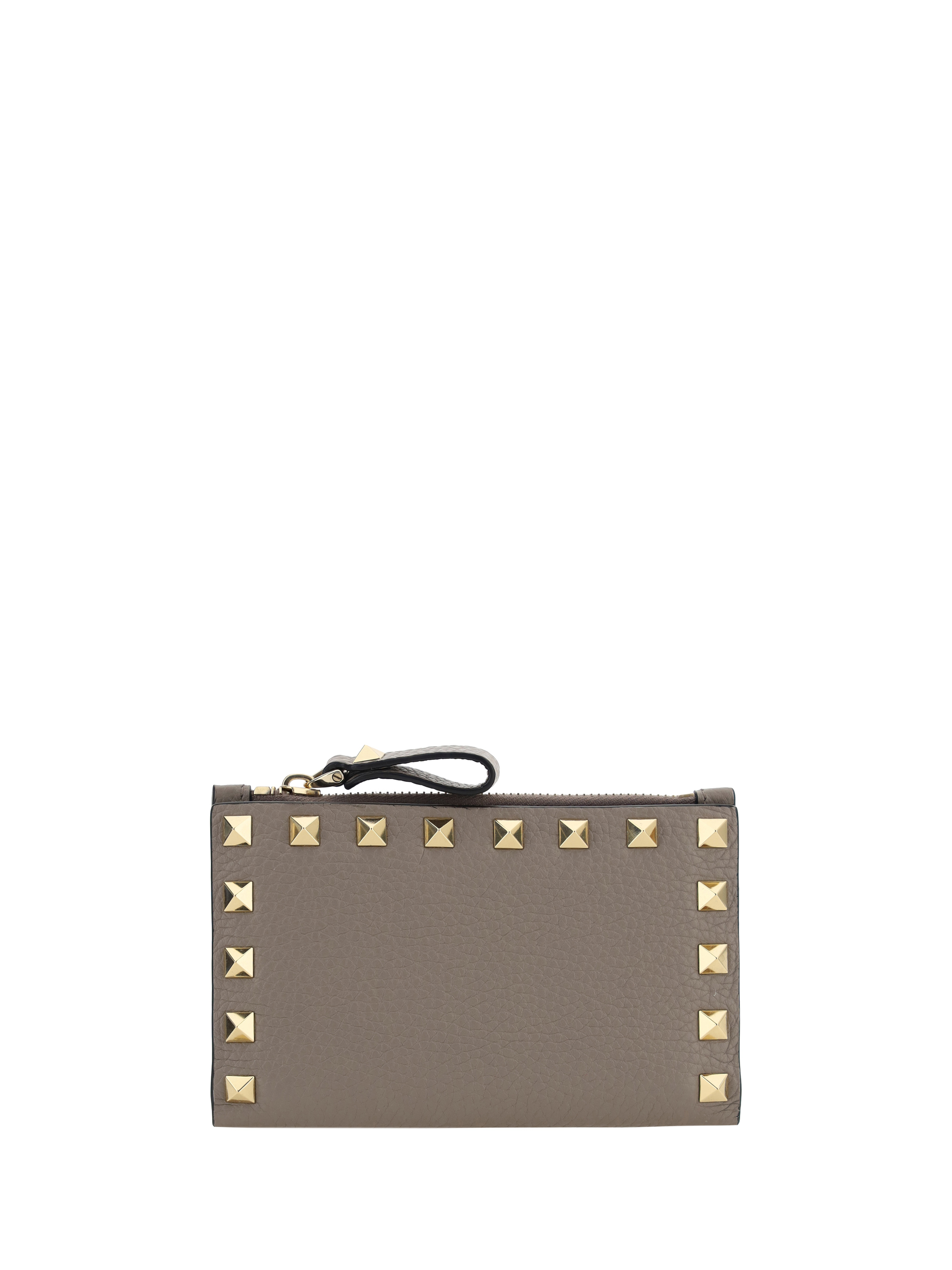 Valentino Garavani Rockstud Wallet In Moon Taupe