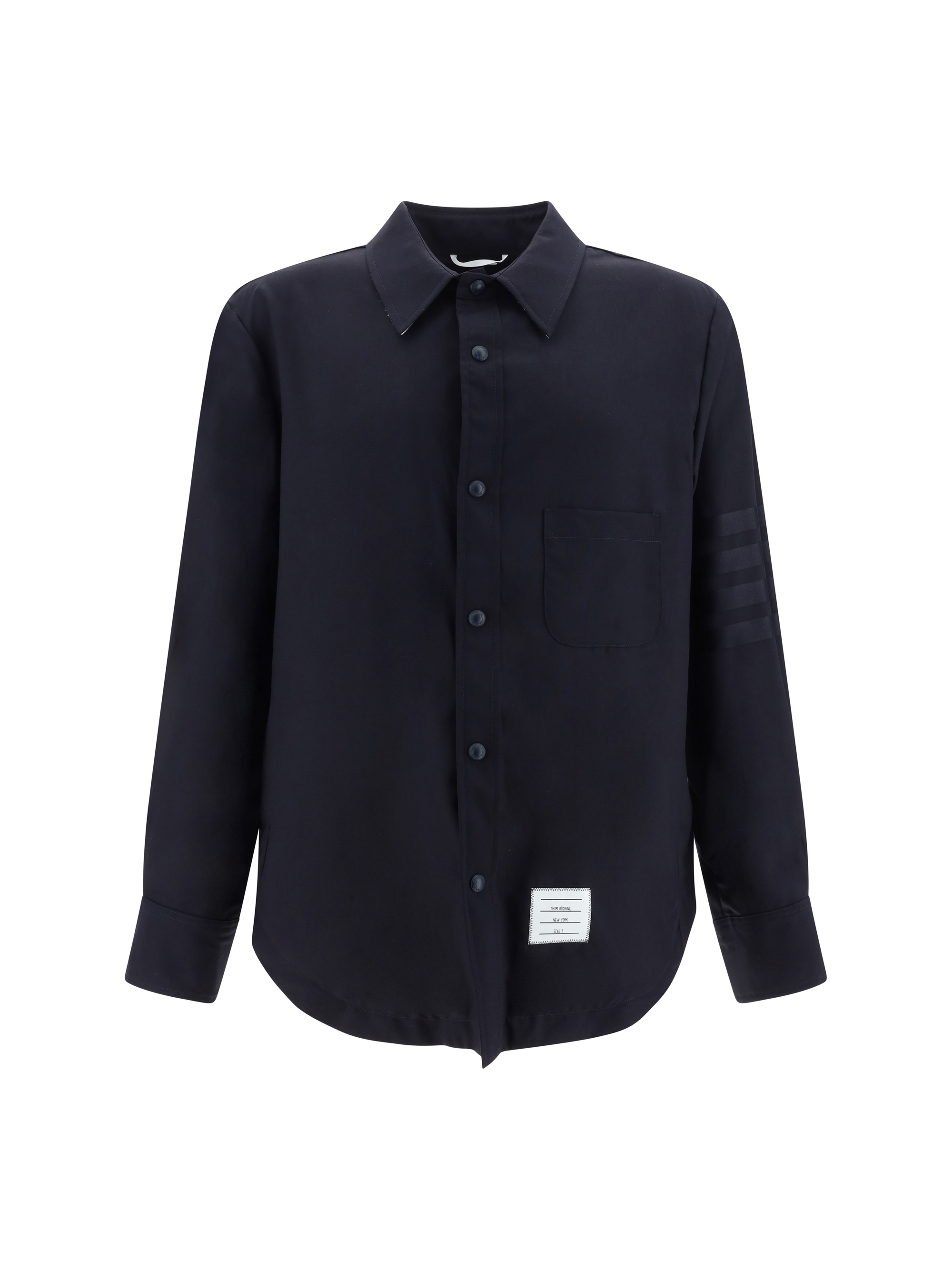 Shop Thom Browne Shirt In Dark Blue