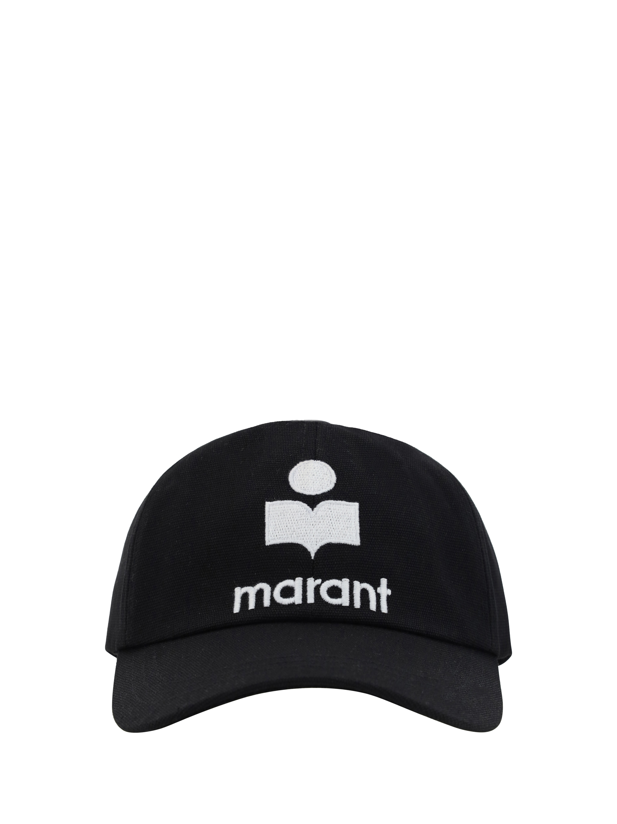 Shop Isabel Marant Tyron Baseball Hat In Black/ecru