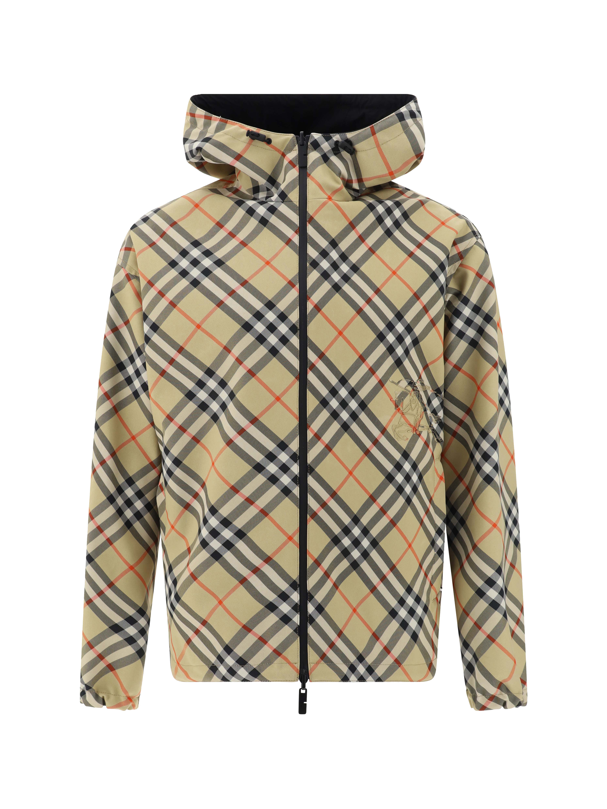 Shop Burberry Anorak Reversible Jacket In Sand Ip Check