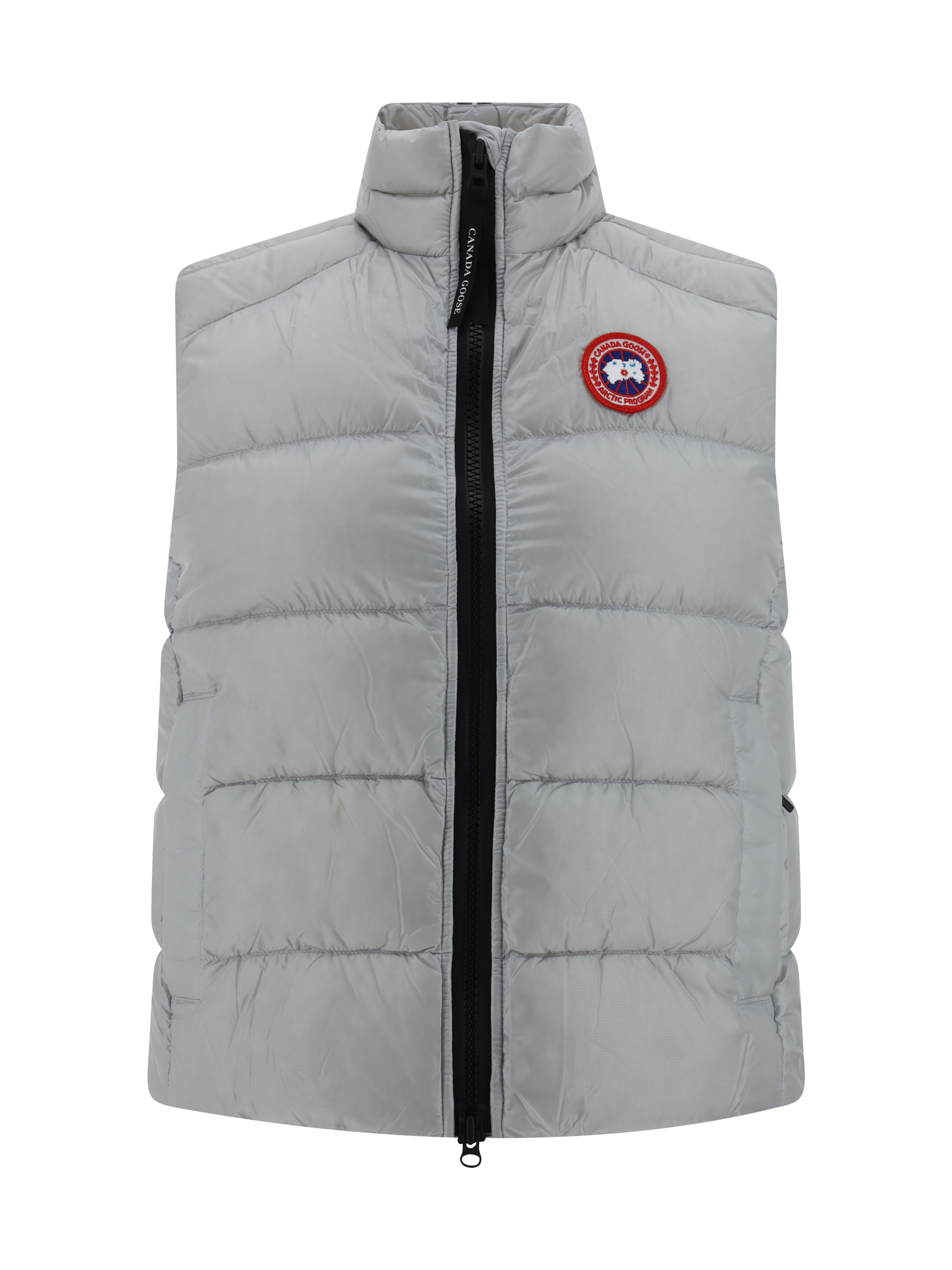 Shop Canada Goose Cypress Padded Vest In Silverbirch - Bouleau Argente