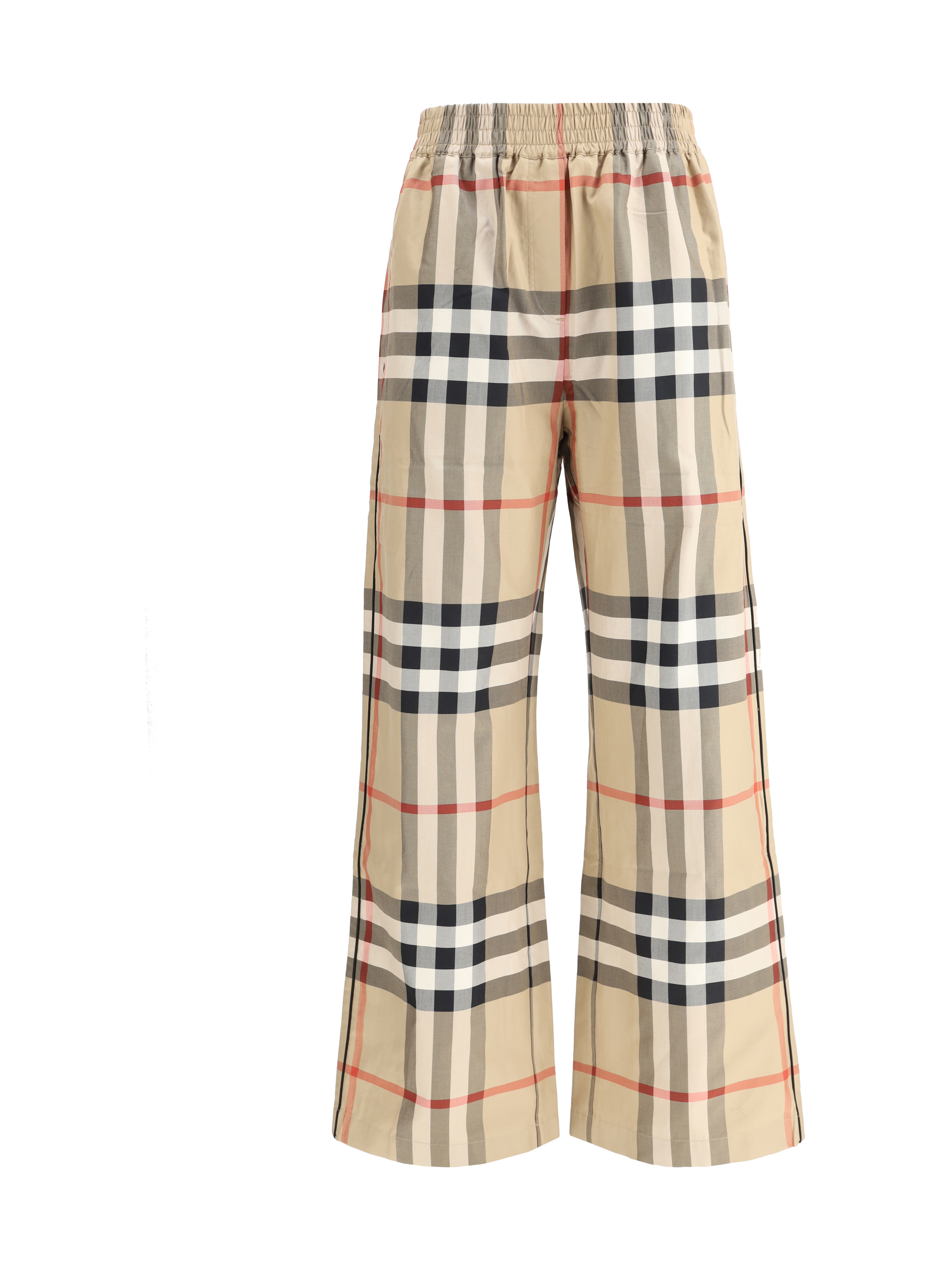 Burberry Vintage Check Wide Pants In Archive Beige Ip Chk
