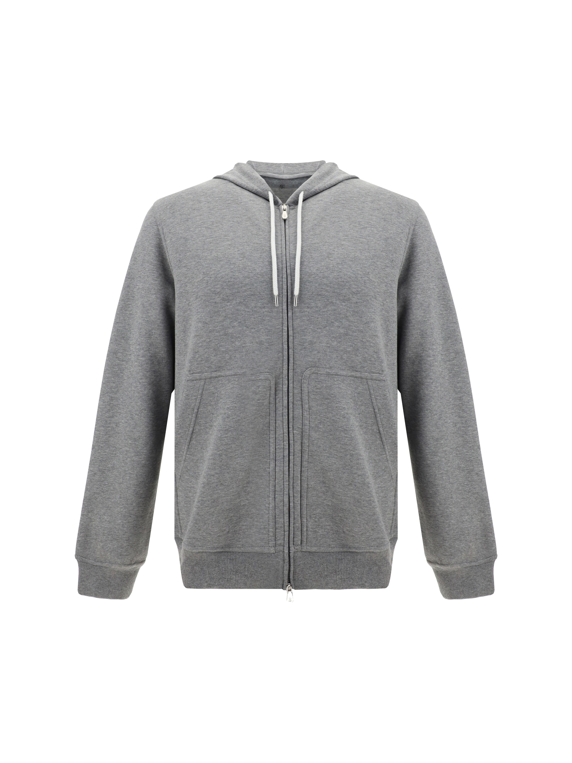 Shop Brunello Cucinelli Hoodie In Grigio Scuro