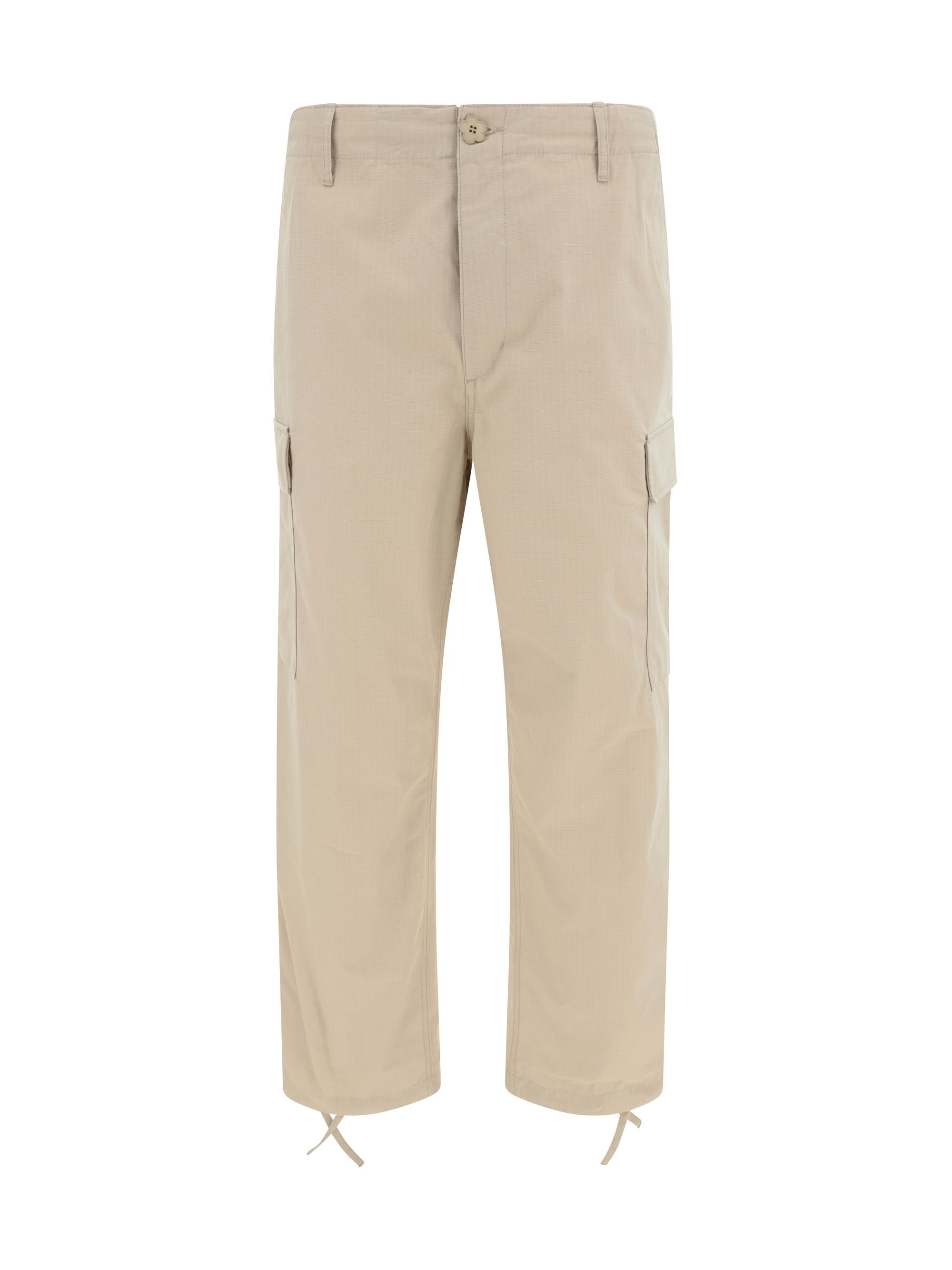 Shop Kenzo Cargo Workwear Pants In Beige