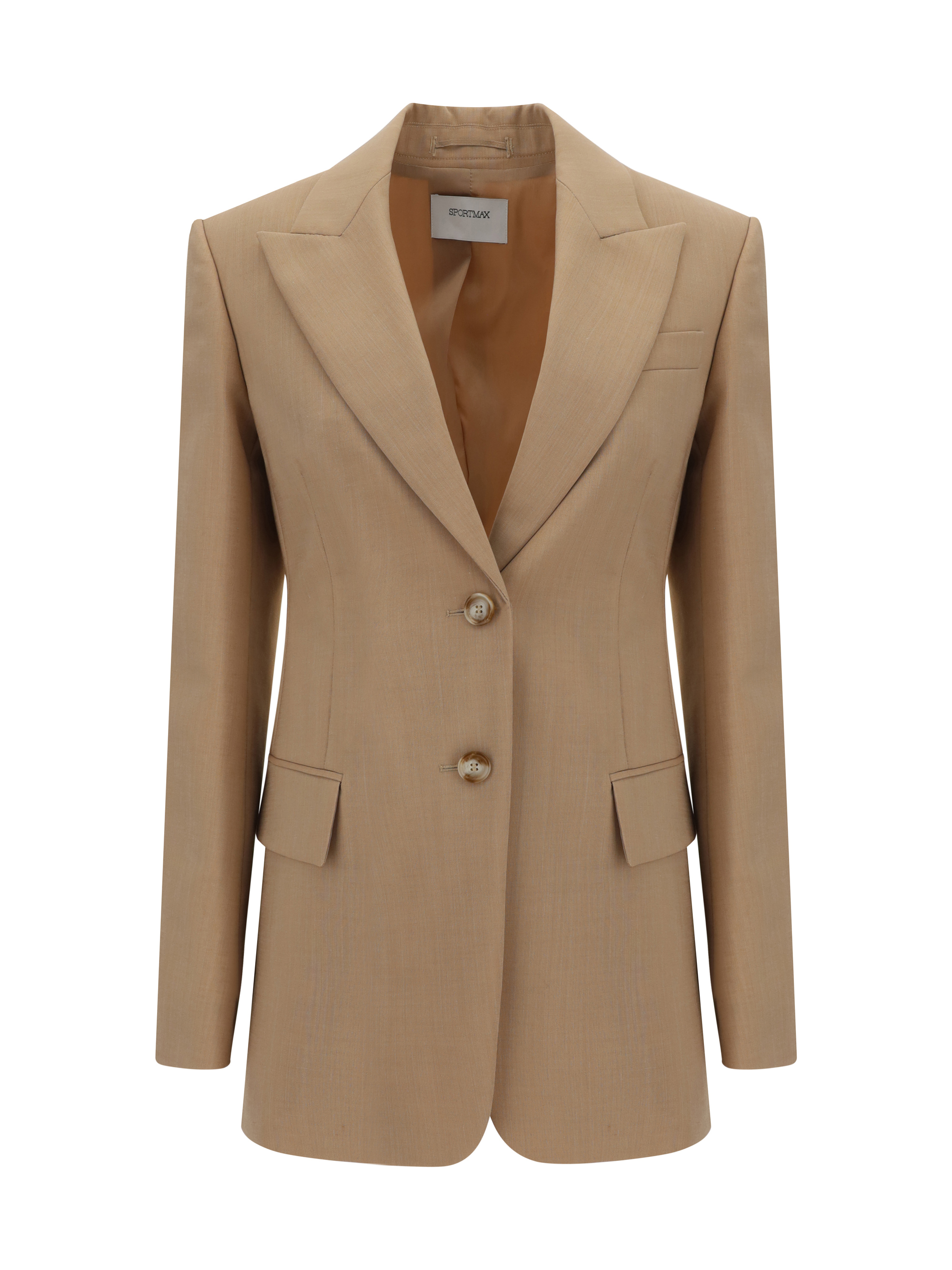 Max Mara Sportmax Benares Blazer Jacket In Gold