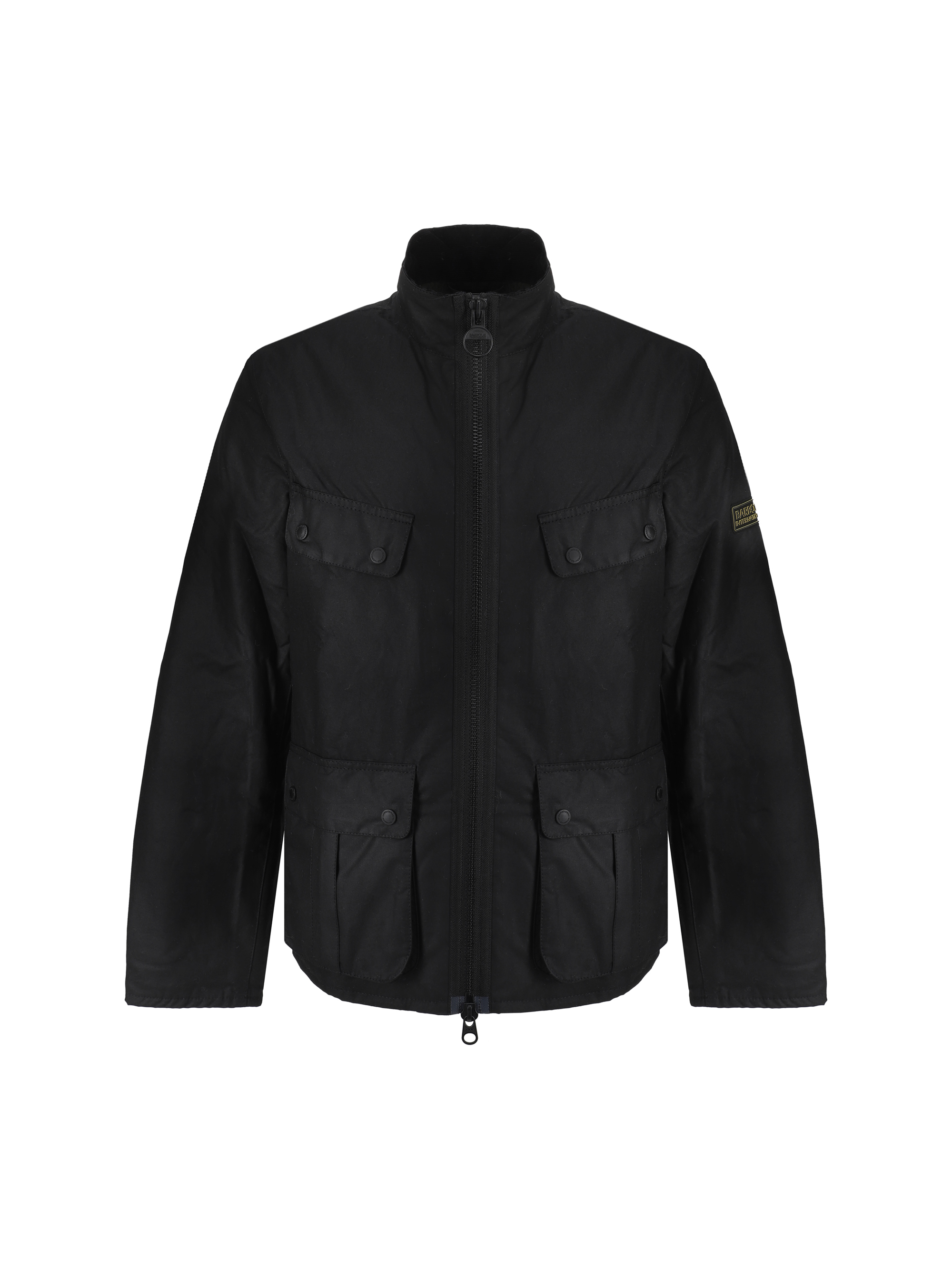 Shop Barbour International Re-duke Wax Jacket In Black