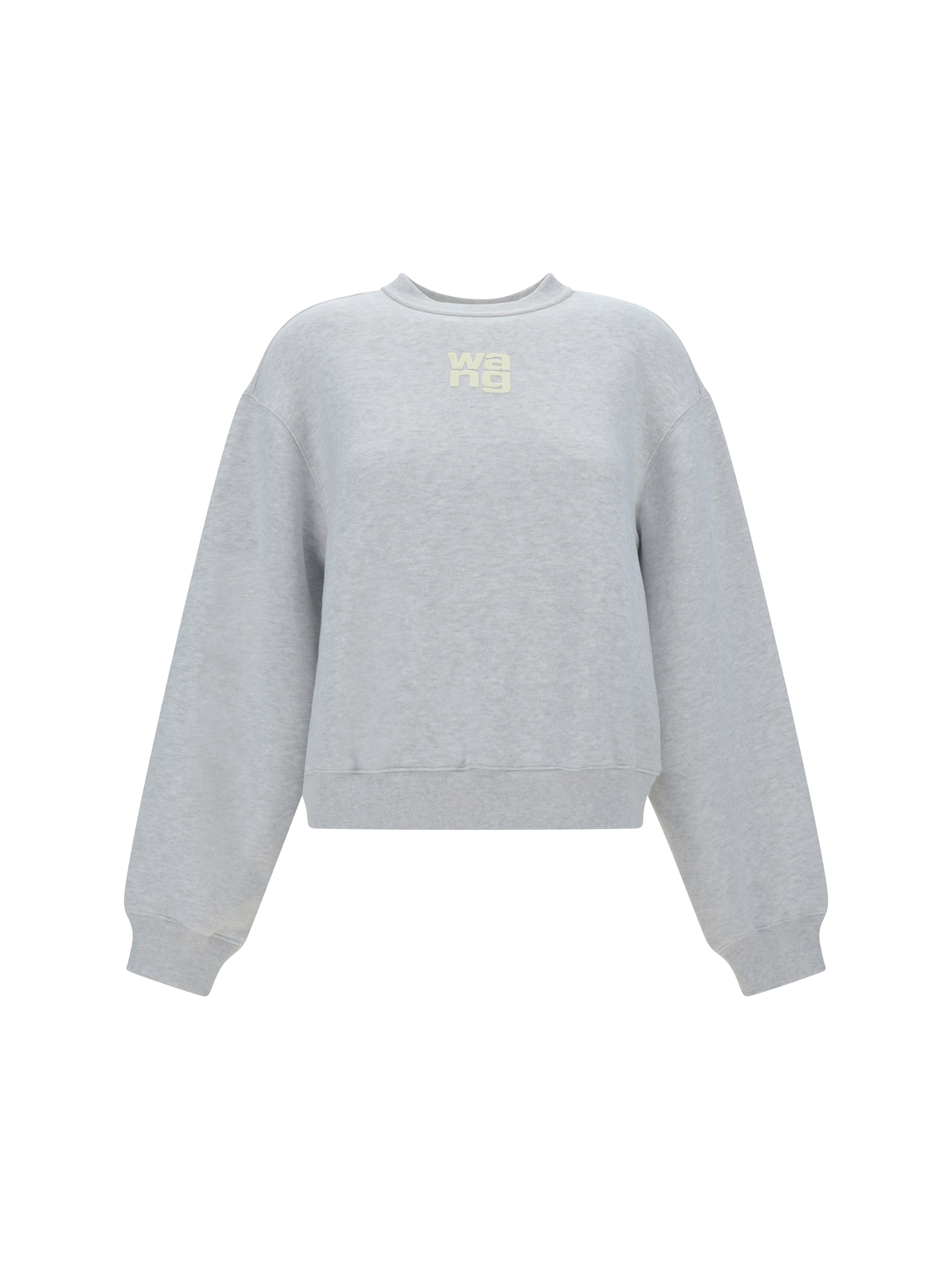 Shop Alexander Wang Essential Terry Sweatshirt In Light Heather Grey