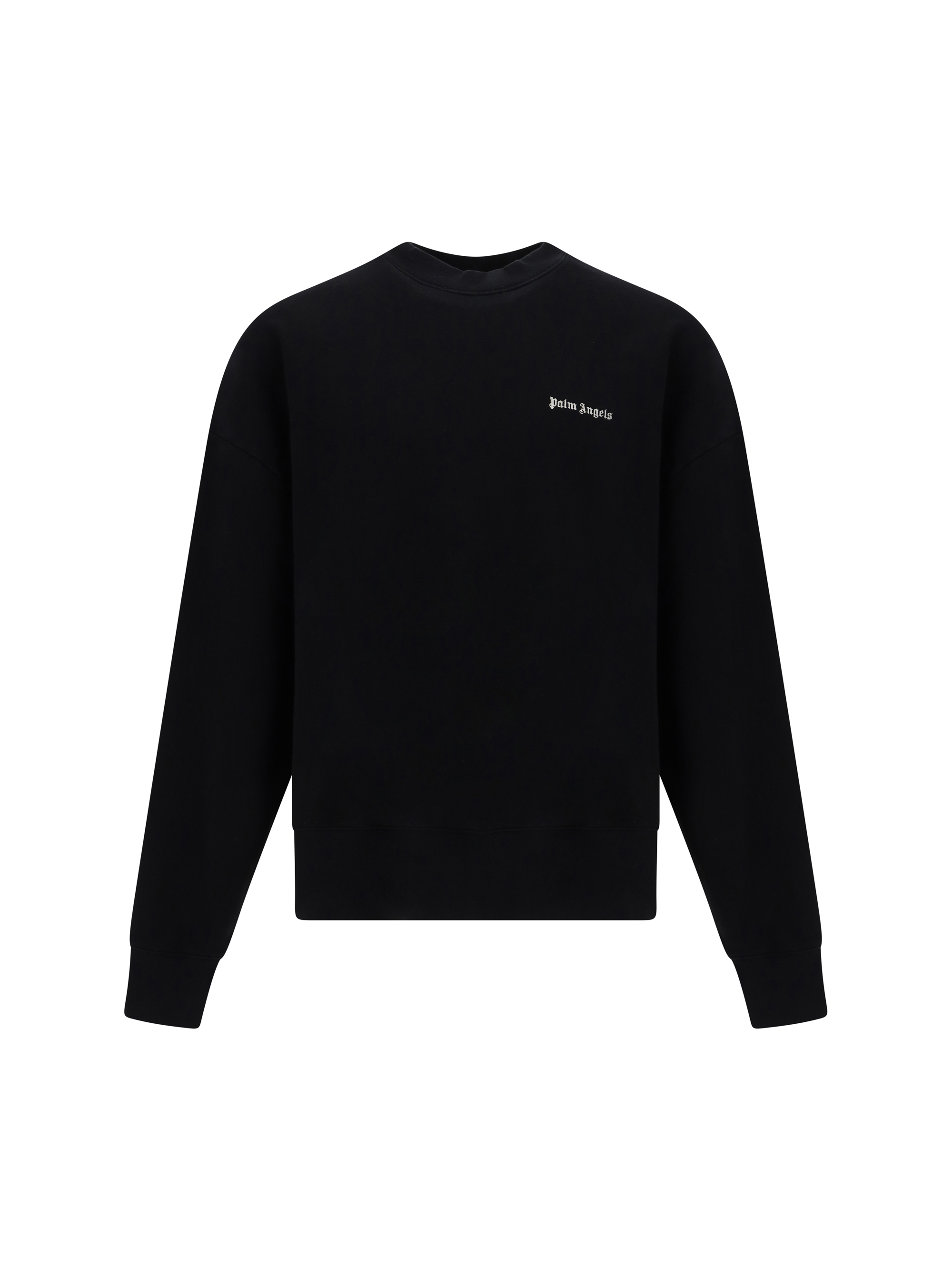 Shop Palm Angels Sweatshirt In Black Off White