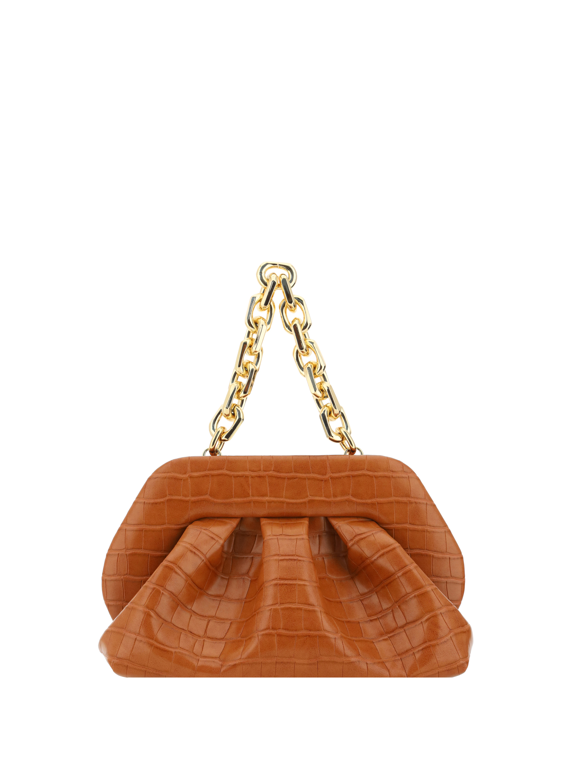 Shop Themoirè Tia Croco Shoulder Bag In Caramel